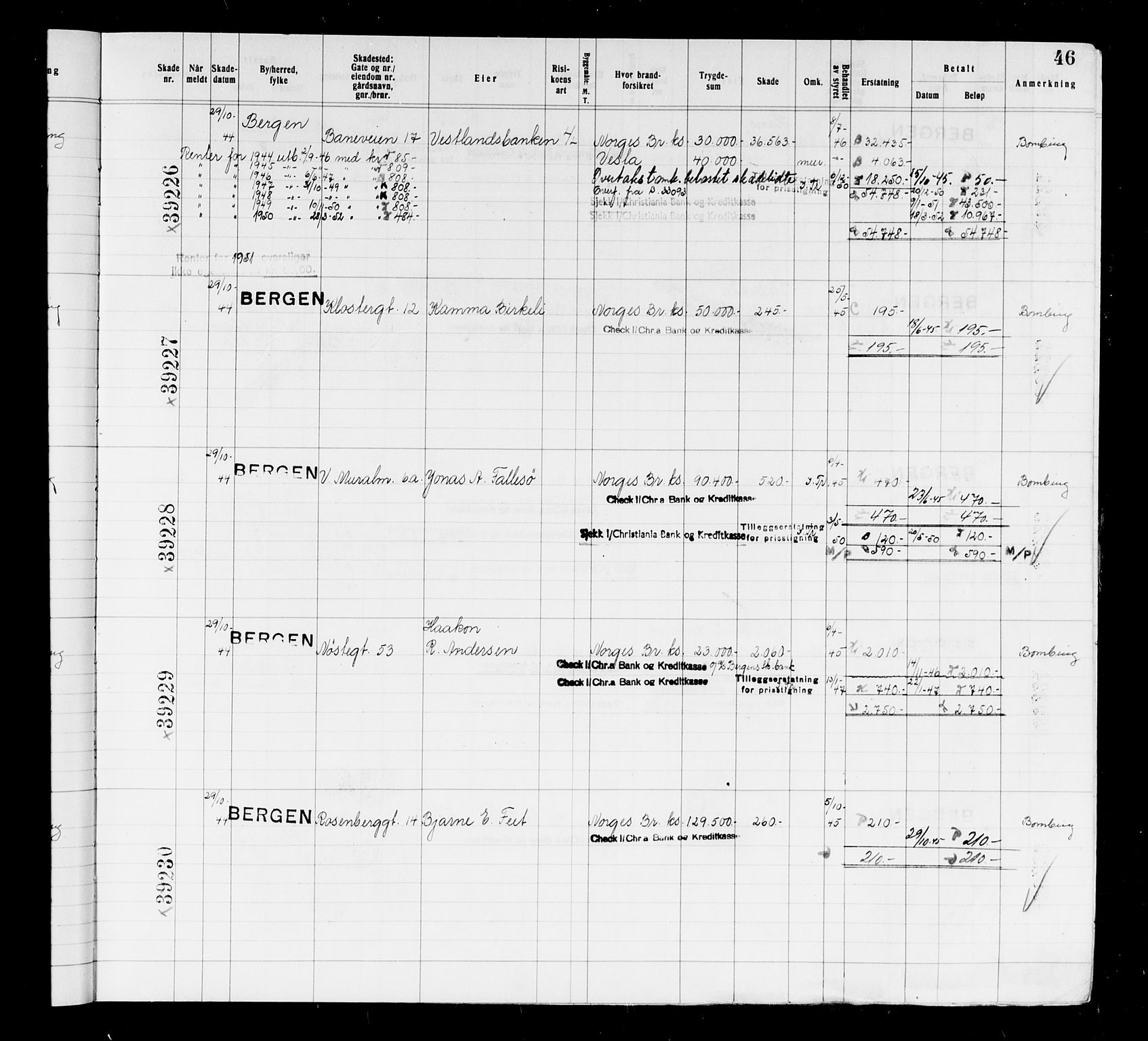 Krigsskadetrygdene for bygninger og løsøre, AV/RA-S-1548/V/L0037: Bygning, branntrygdet., 1940-1945, p. 46