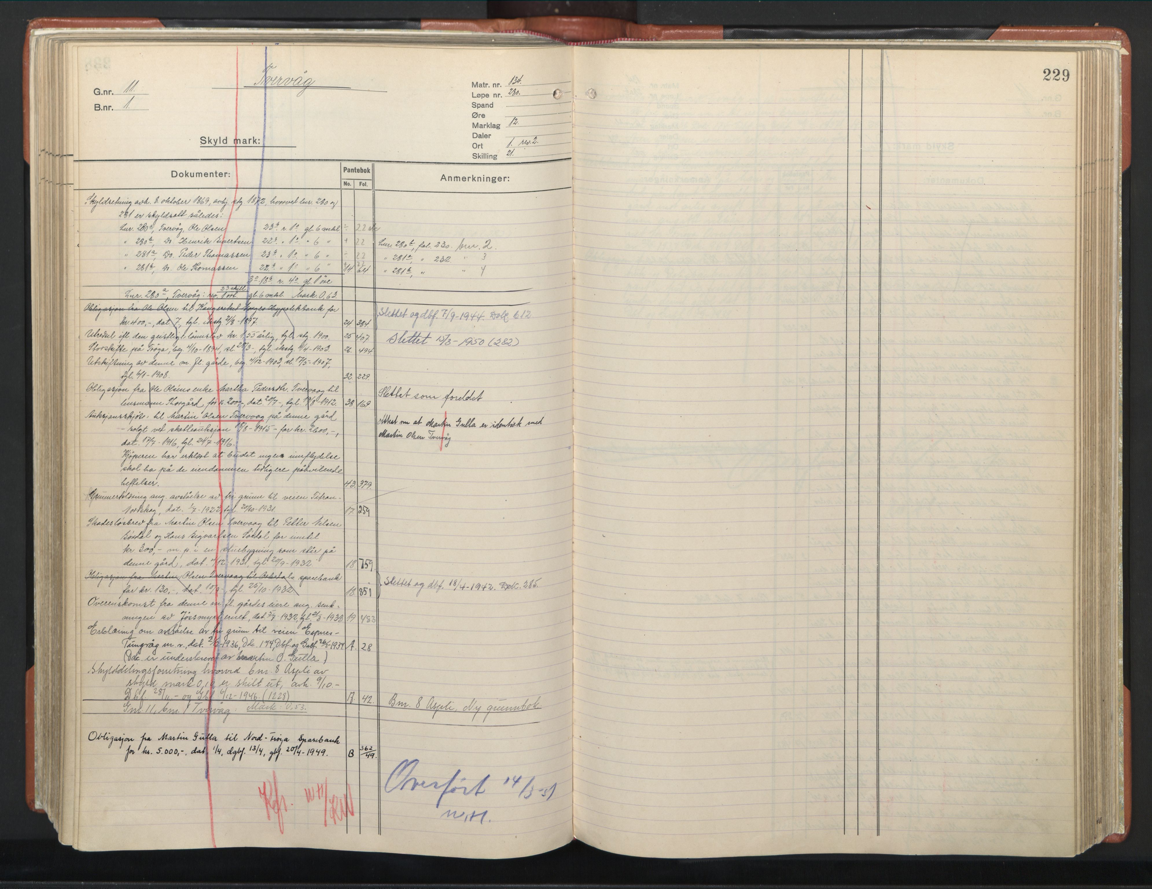 Hitra sorenskriveri, AV/SAT-A-0018/2/2A/L0002: Mortgage register no. 2, p. 229