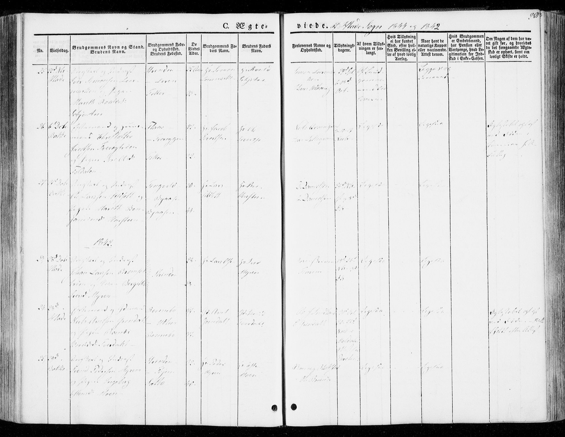 Ministerialprotokoller, klokkerbøker og fødselsregistre - Sør-Trøndelag, AV/SAT-A-1456/606/L0290: Parish register (official) no. 606A05, 1841-1847, p. 250