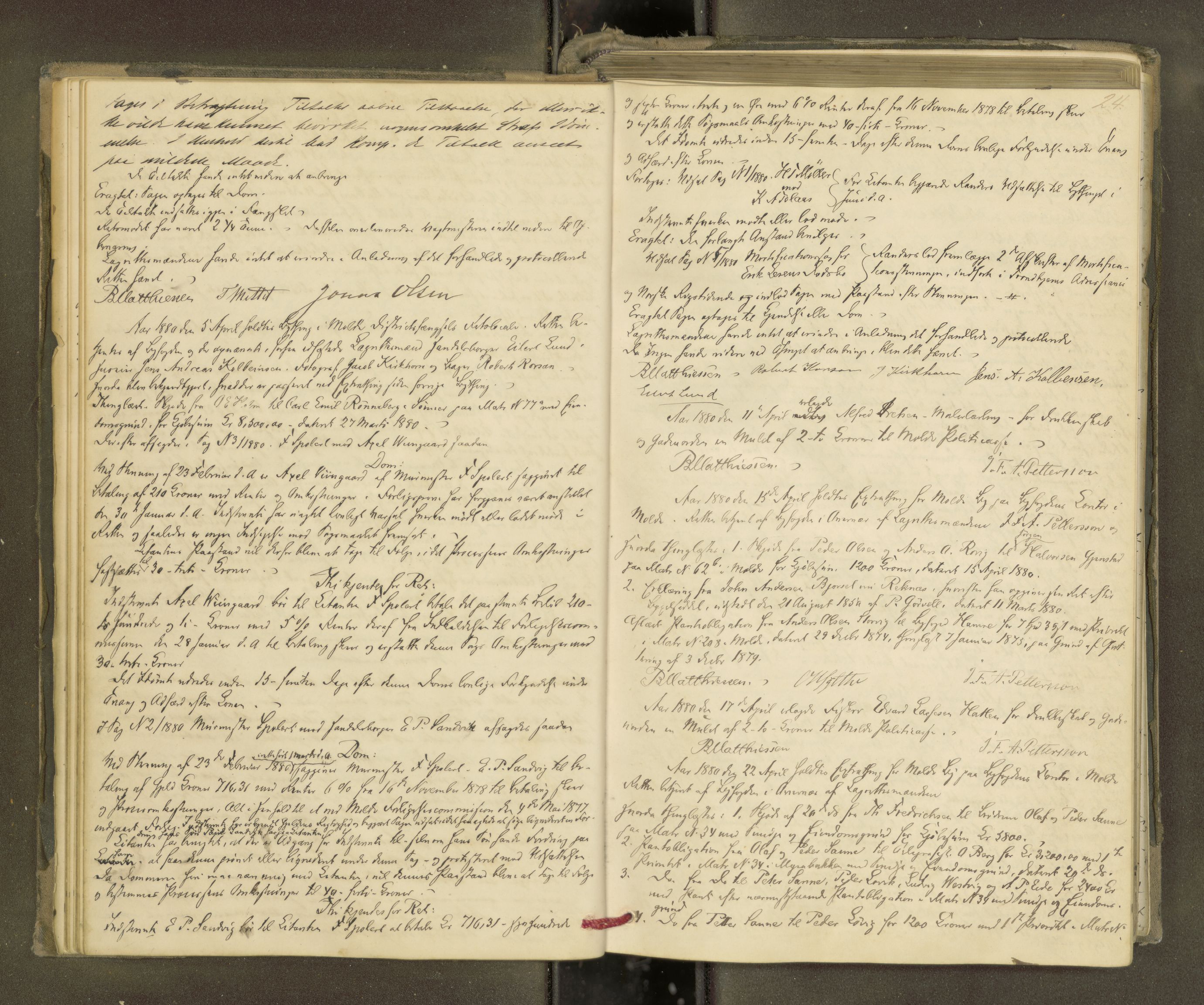 Molde byfogd, AV/SAT-A-0025/1/1A/L0012: Justisprotokoll, 1879-1890, p. 23b-24a