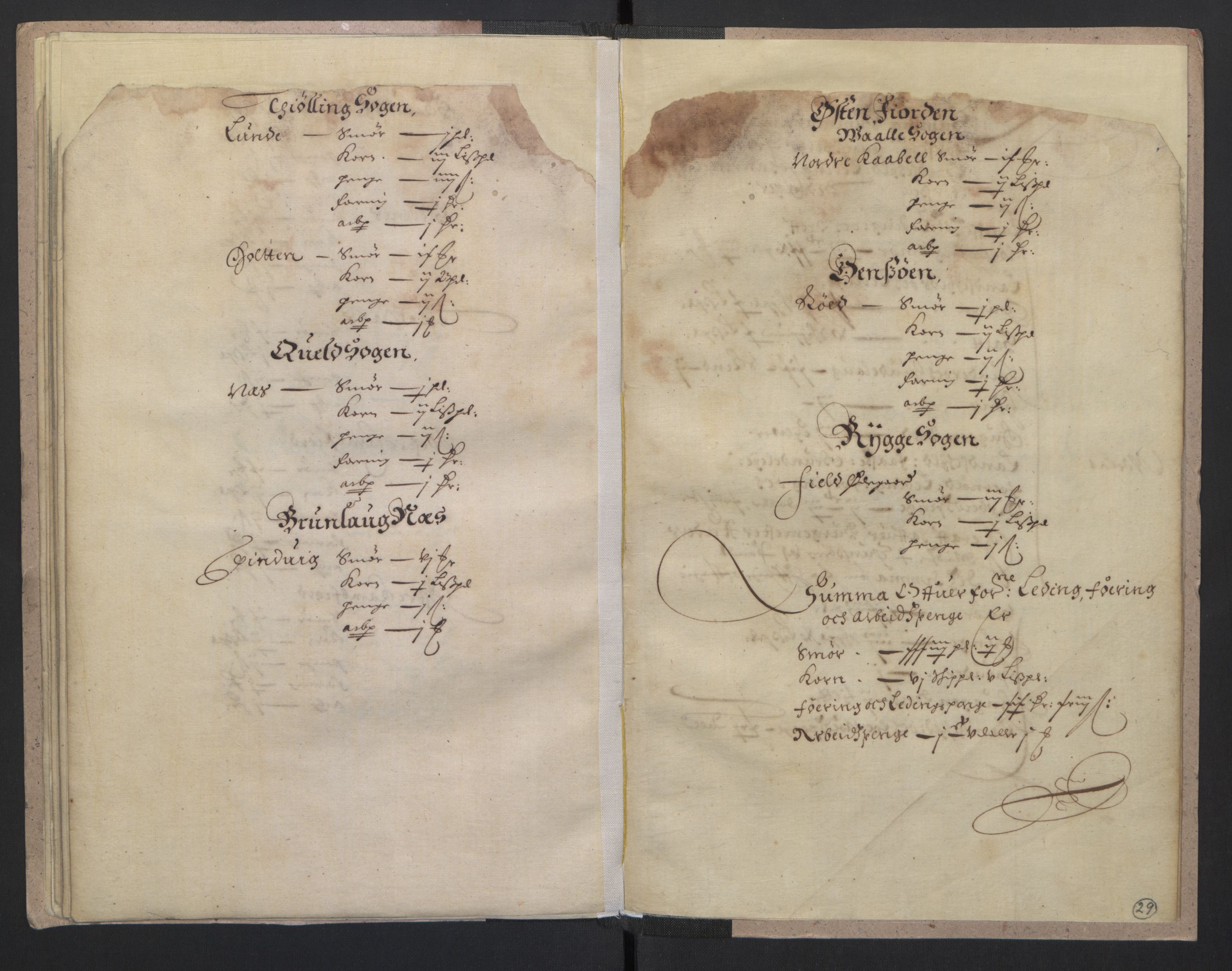 Rentekammeret inntil 1814, Realistisk ordnet avdeling, RA/EA-4070/L/L0014/0003: Tønsberg lagdømme. Tønsberg len: / Tønsberg prostis jordebok, 1661, p. 28b-29a