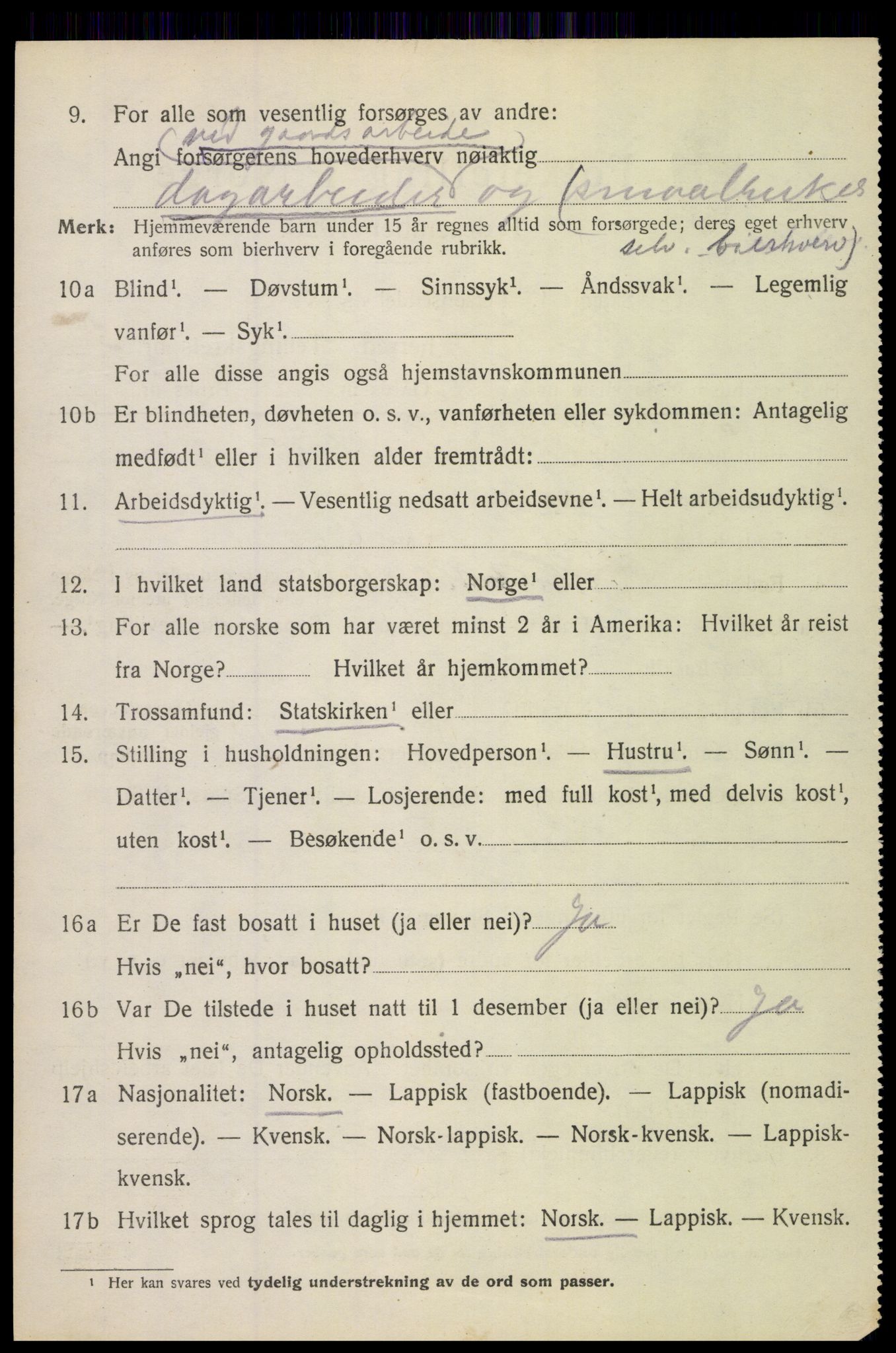 SAT, 1920 census for Hadsel, 1920, p. 3969