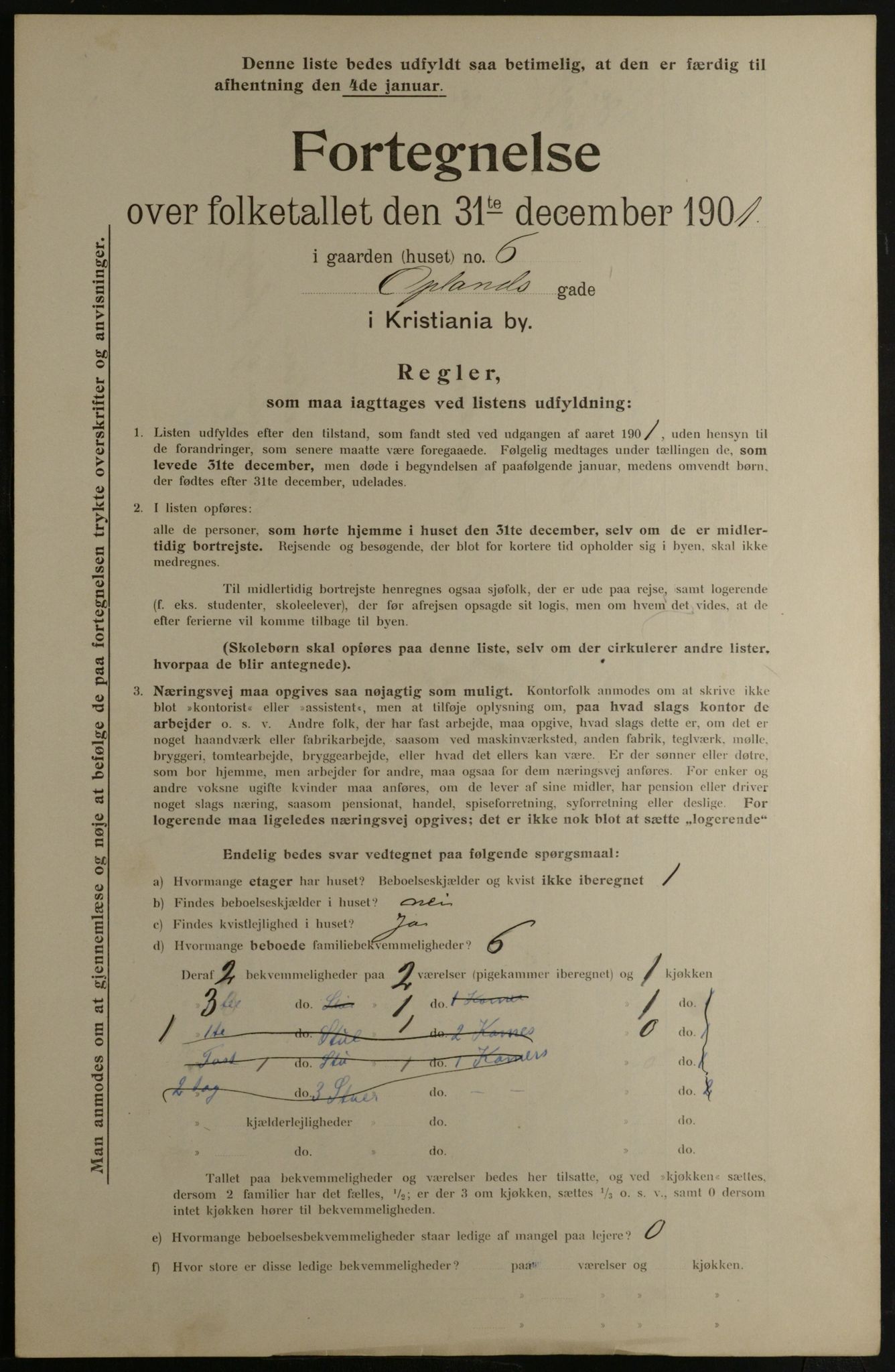 OBA, Municipal Census 1901 for Kristiania, 1901, p. 11598