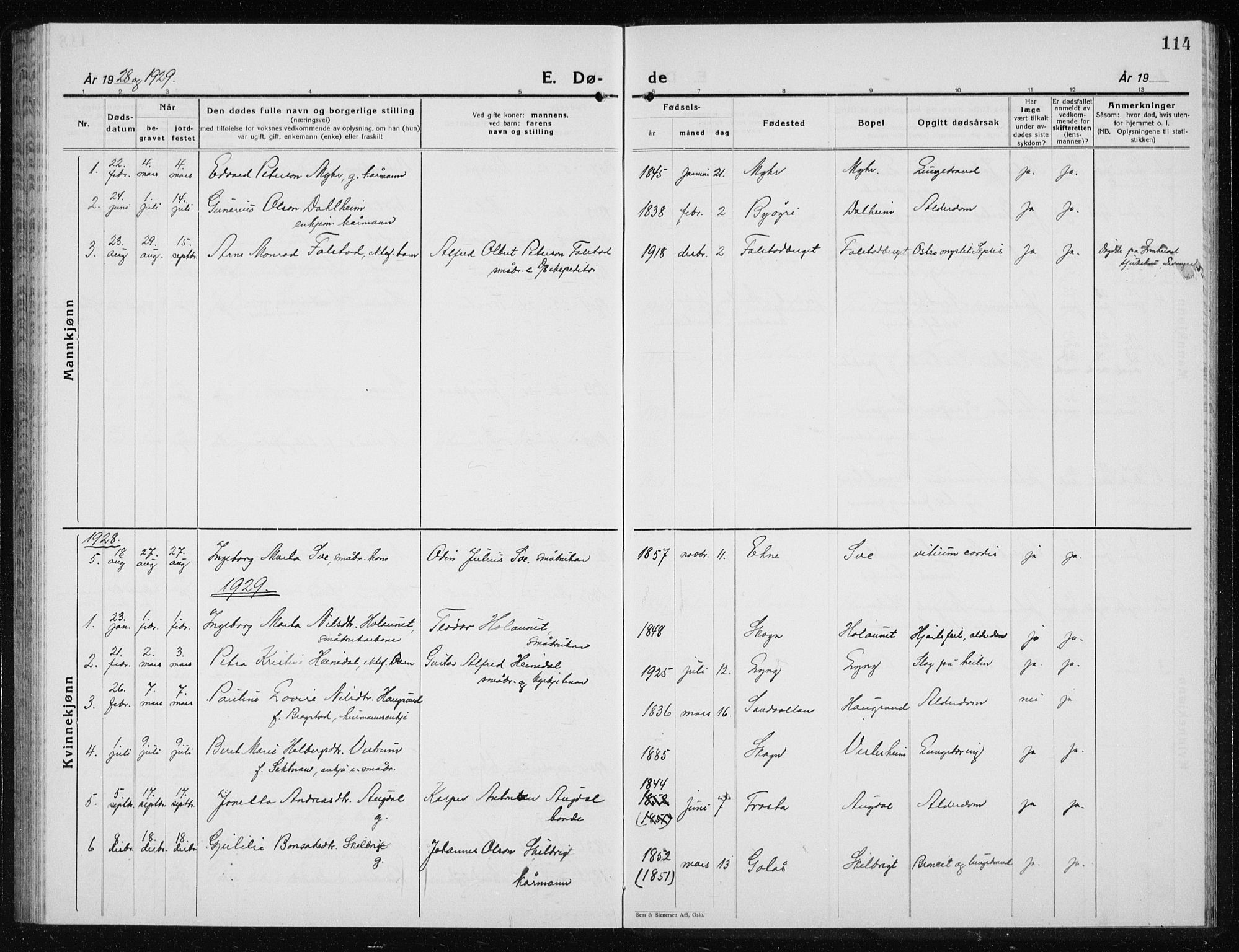 Ministerialprotokoller, klokkerbøker og fødselsregistre - Nord-Trøndelag, SAT/A-1458/719/L0180: Parish register (copy) no. 719C01, 1878-1940, p. 114