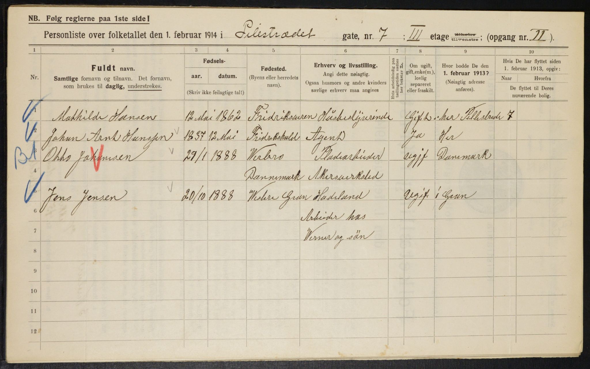 OBA, Municipal Census 1914 for Kristiania, 1914, p. 78865