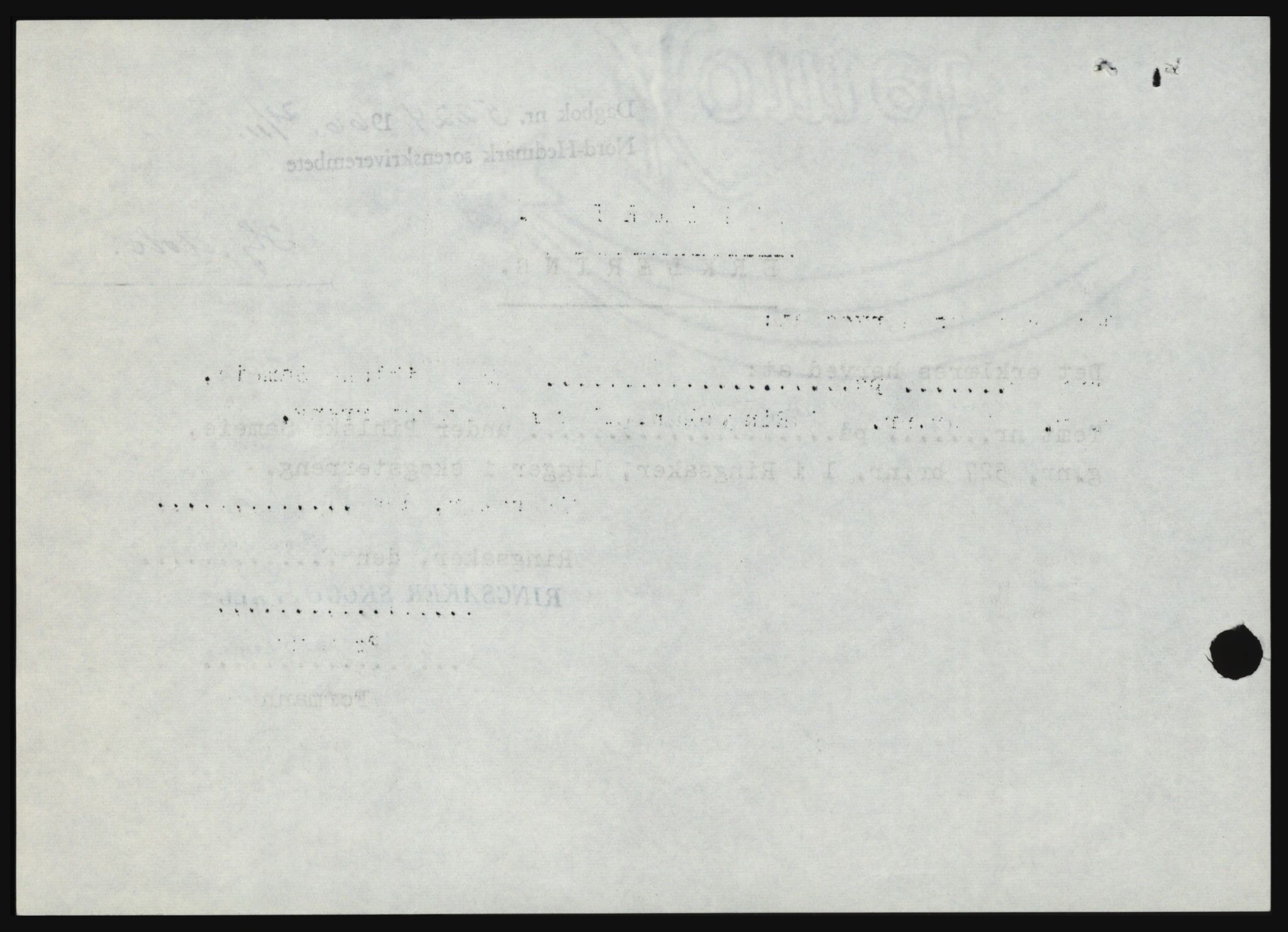 Nord-Hedmark sorenskriveri, AV/SAH-TING-012/H/Hc/L0024: Mortgage book no. 24, 1966-1966, Diary no: : 5224/1966