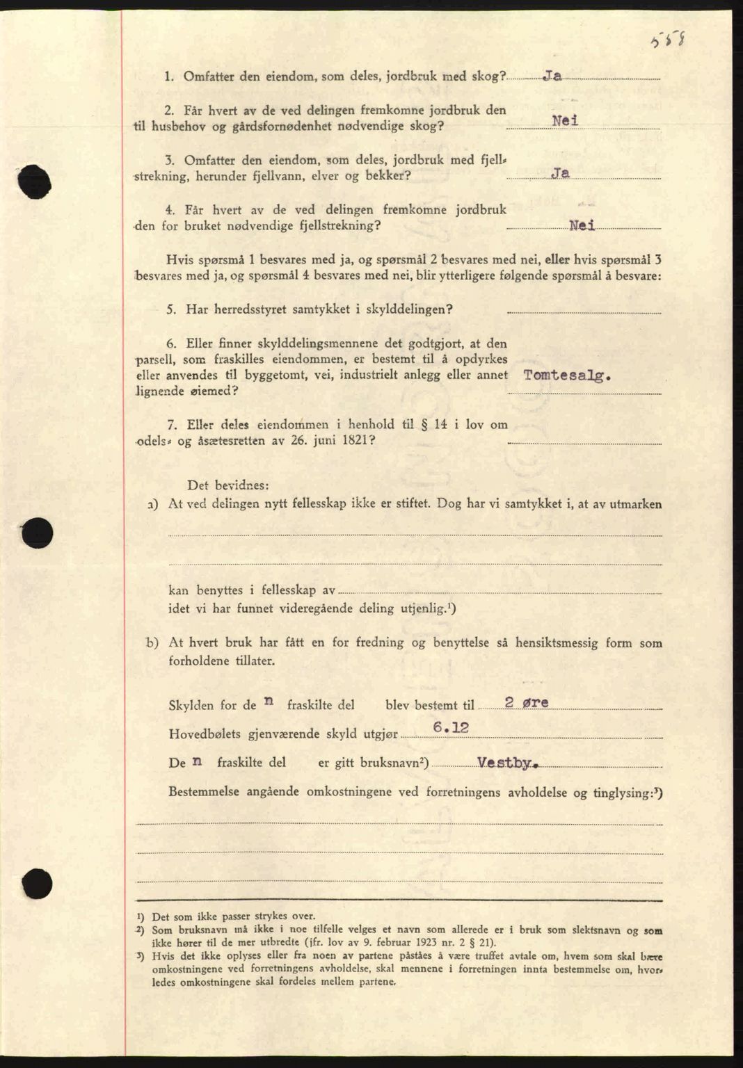 Nordmøre sorenskriveri, AV/SAT-A-4132/1/2/2Ca: Mortgage book no. A90, 1941-1941, Diary no: : 1375/1941