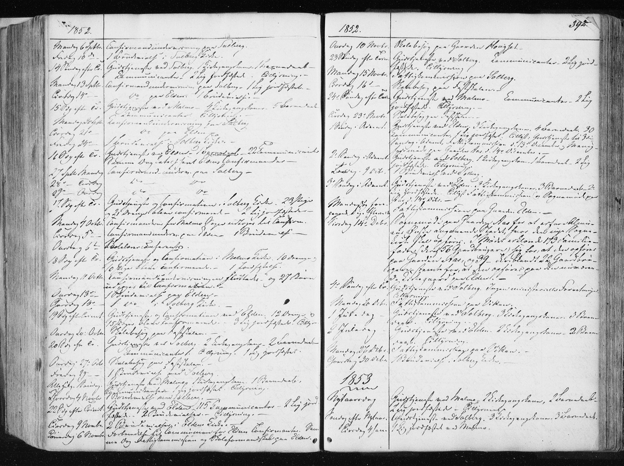 Ministerialprotokoller, klokkerbøker og fødselsregistre - Nord-Trøndelag, SAT/A-1458/741/L0393: Parish register (official) no. 741A07, 1849-1863, p. 392