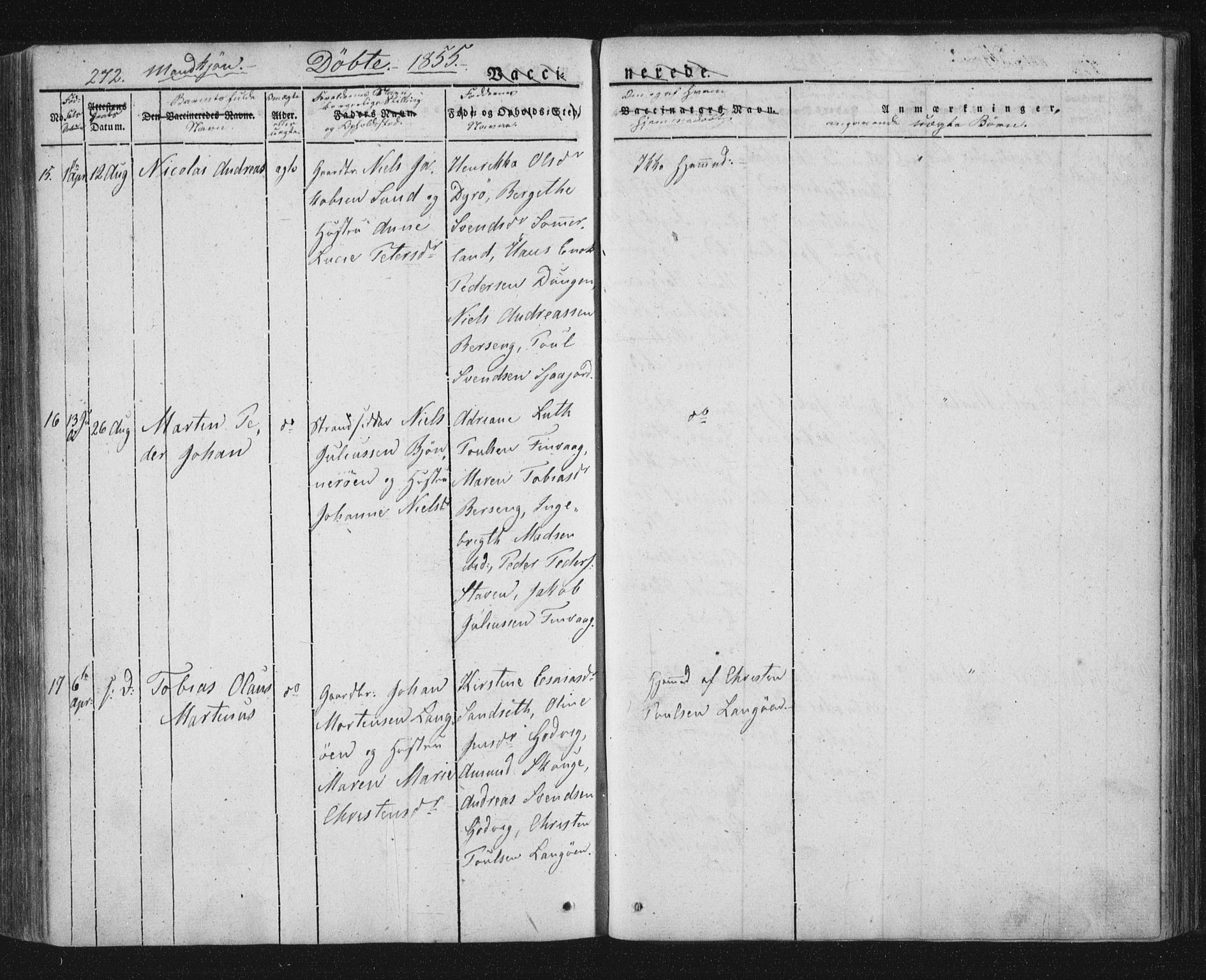 Ministerialprotokoller, klokkerbøker og fødselsregistre - Nordland, AV/SAT-A-1459/893/L1332: Parish register (official) no. 893A05, 1841-1858, p. 272