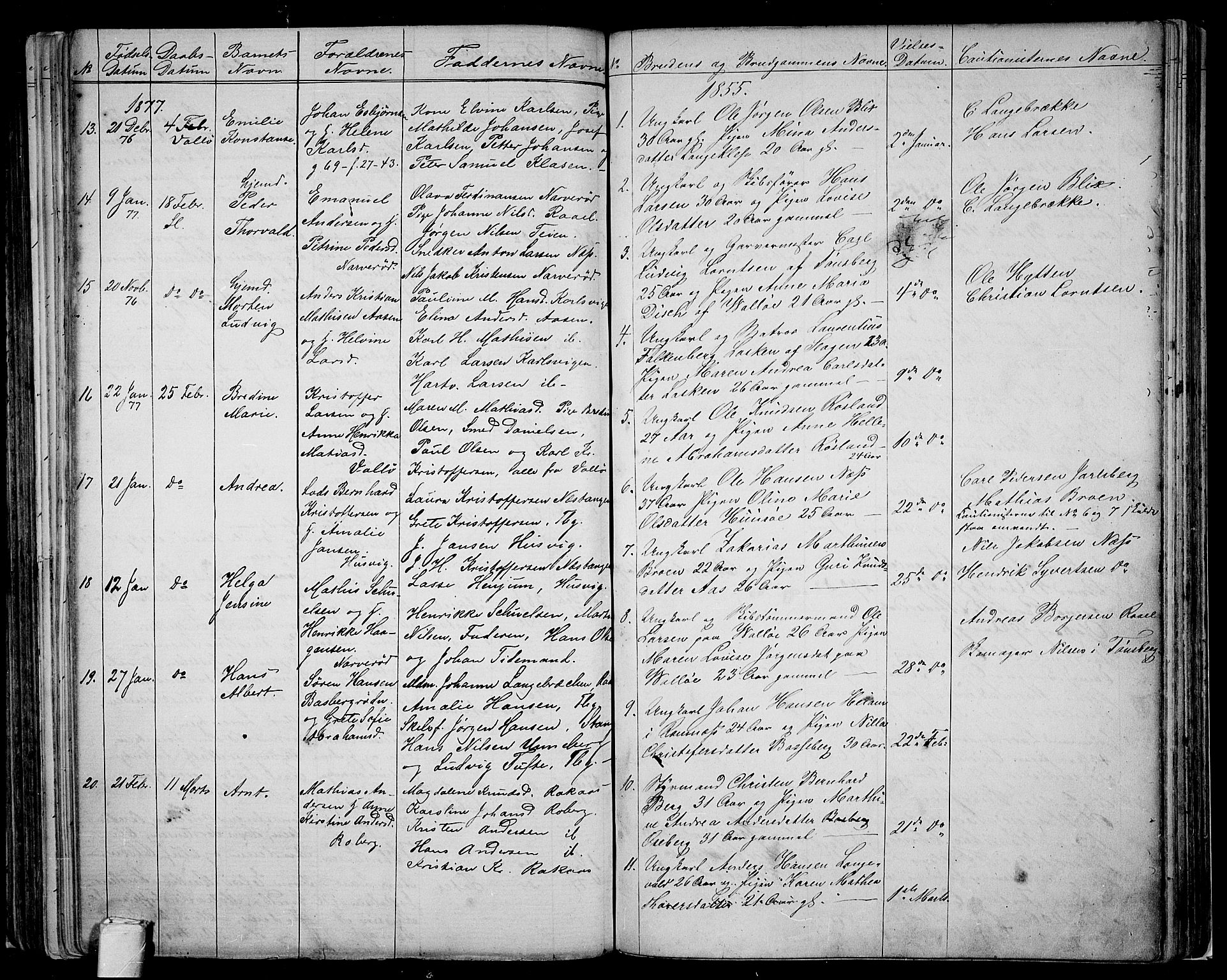 Sem kirkebøker, SAKO/A-5/G/Ga/L0004: Parish register (copy) no. I 4, 1855-1877