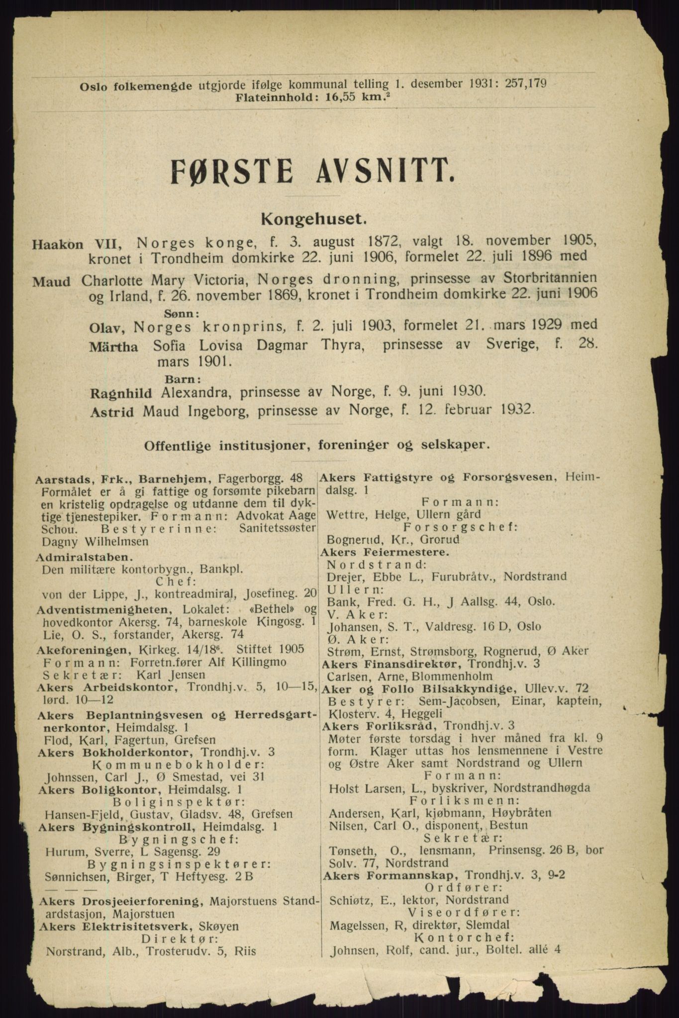Kristiania/Oslo adressebok, PUBL/-, 1933, p. 1
