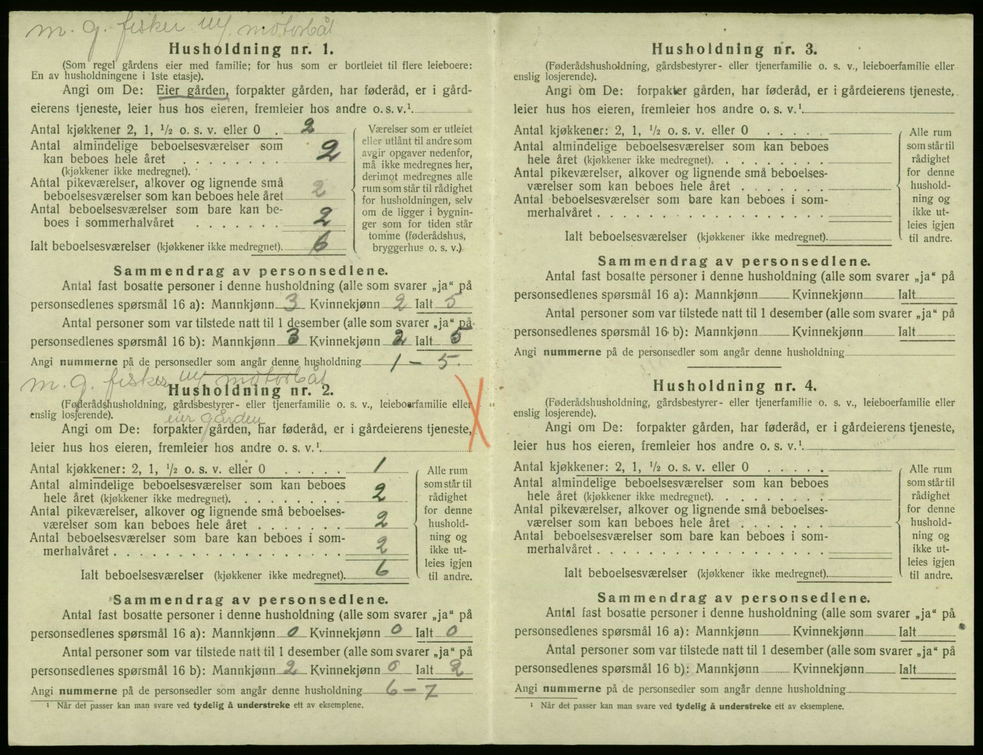 SAB, 1920 census for Sund, 1920, p. 840