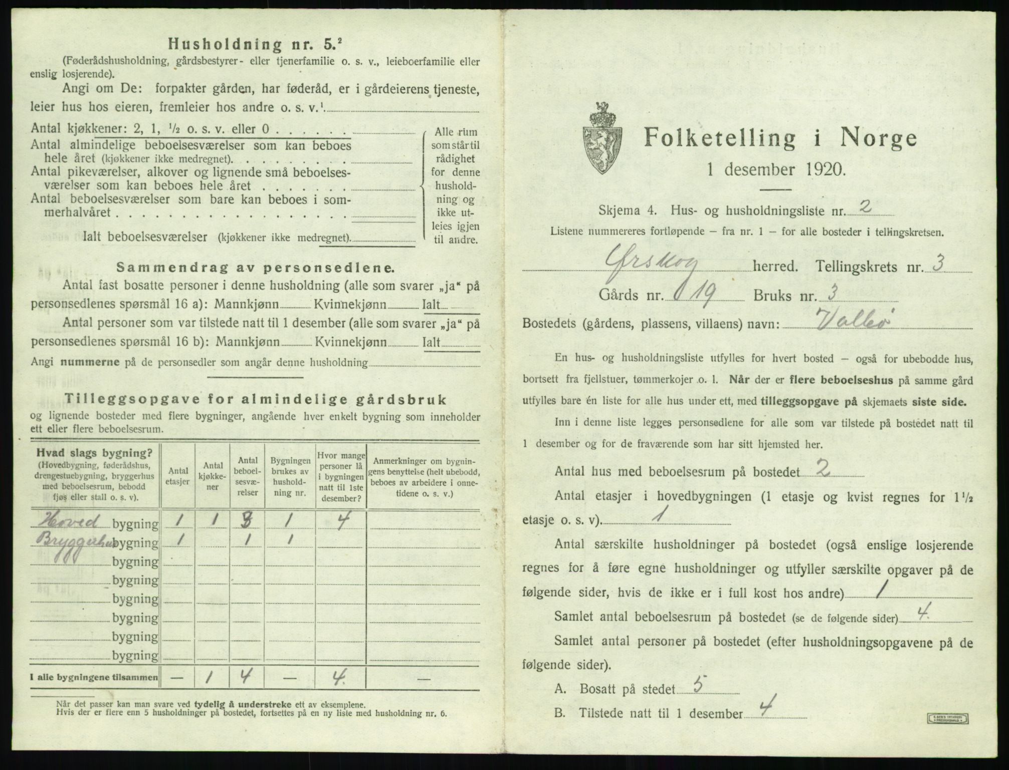 SAT, 1920 census for Ørskog, 1920, p. 208