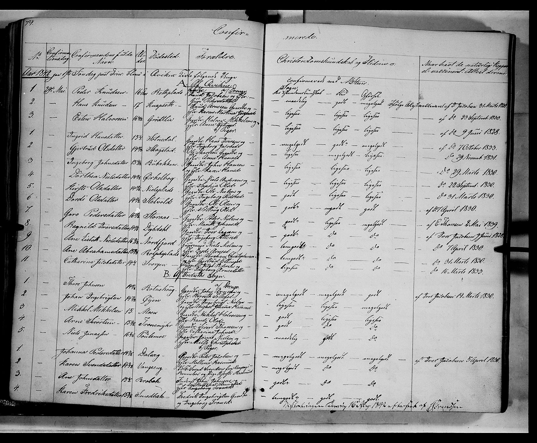 Kvikne prestekontor, SAH/PREST-064/H/Ha/Haa/L0005: Parish register (official) no. 5, 1841-1862, p. 79