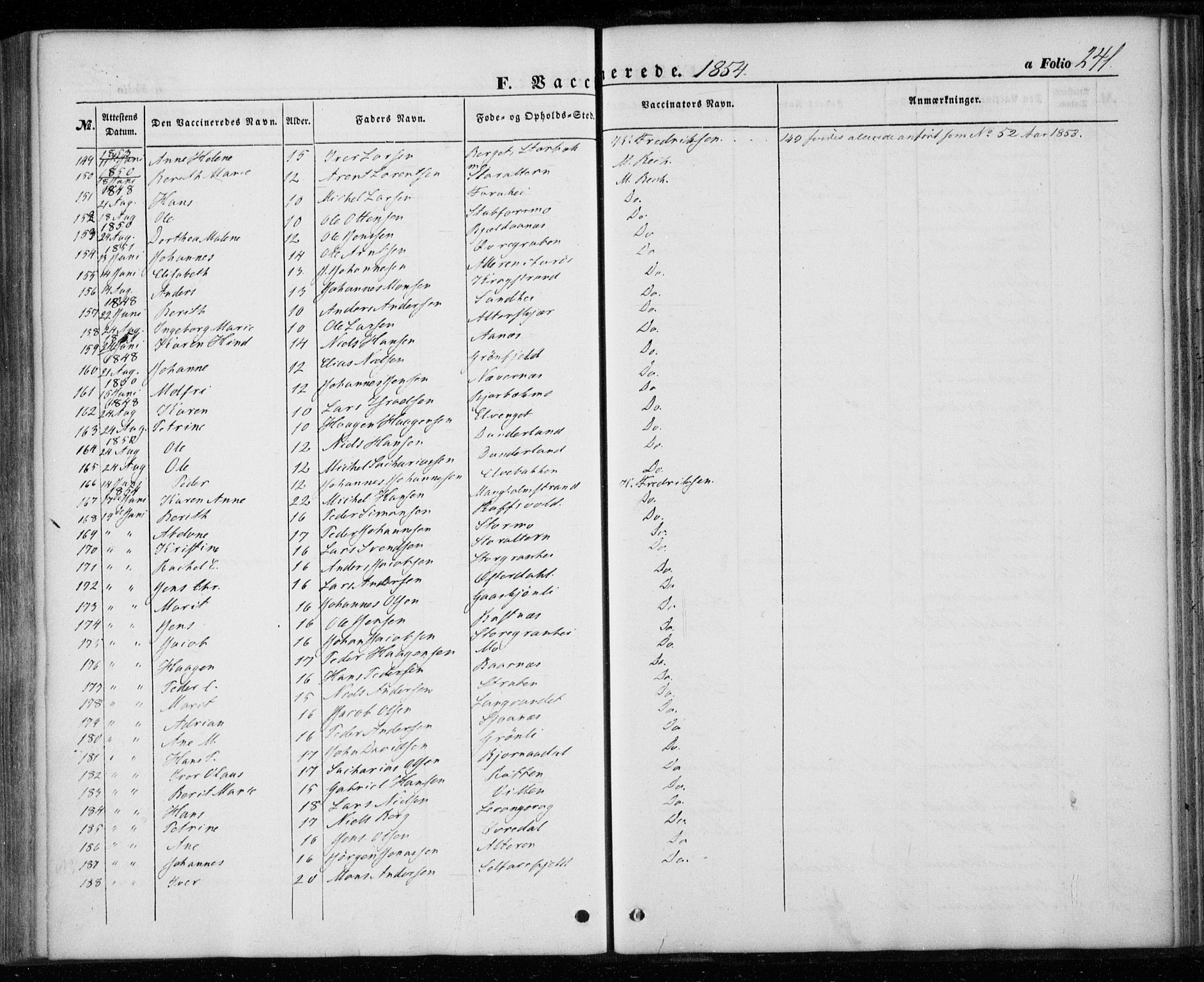 Ministerialprotokoller, klokkerbøker og fødselsregistre - Nordland, SAT/A-1459/827/L0392: Parish register (official) no. 827A04, 1853-1866, p. 241