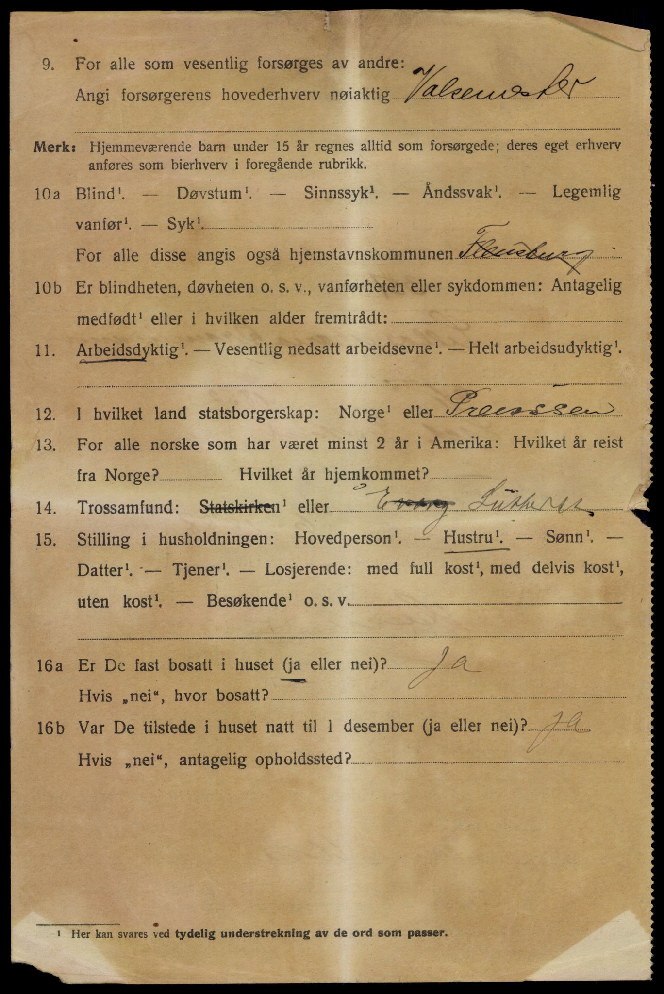 SAKO, 1920 census for Porsgrunn, 1920, p. 18892