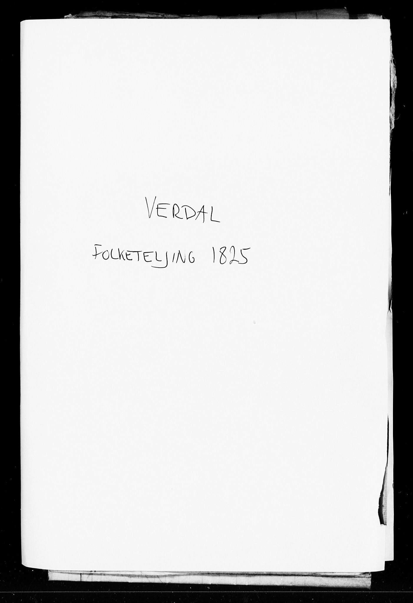 SAT, Census 1825 for Verdal, 1825, p. 1