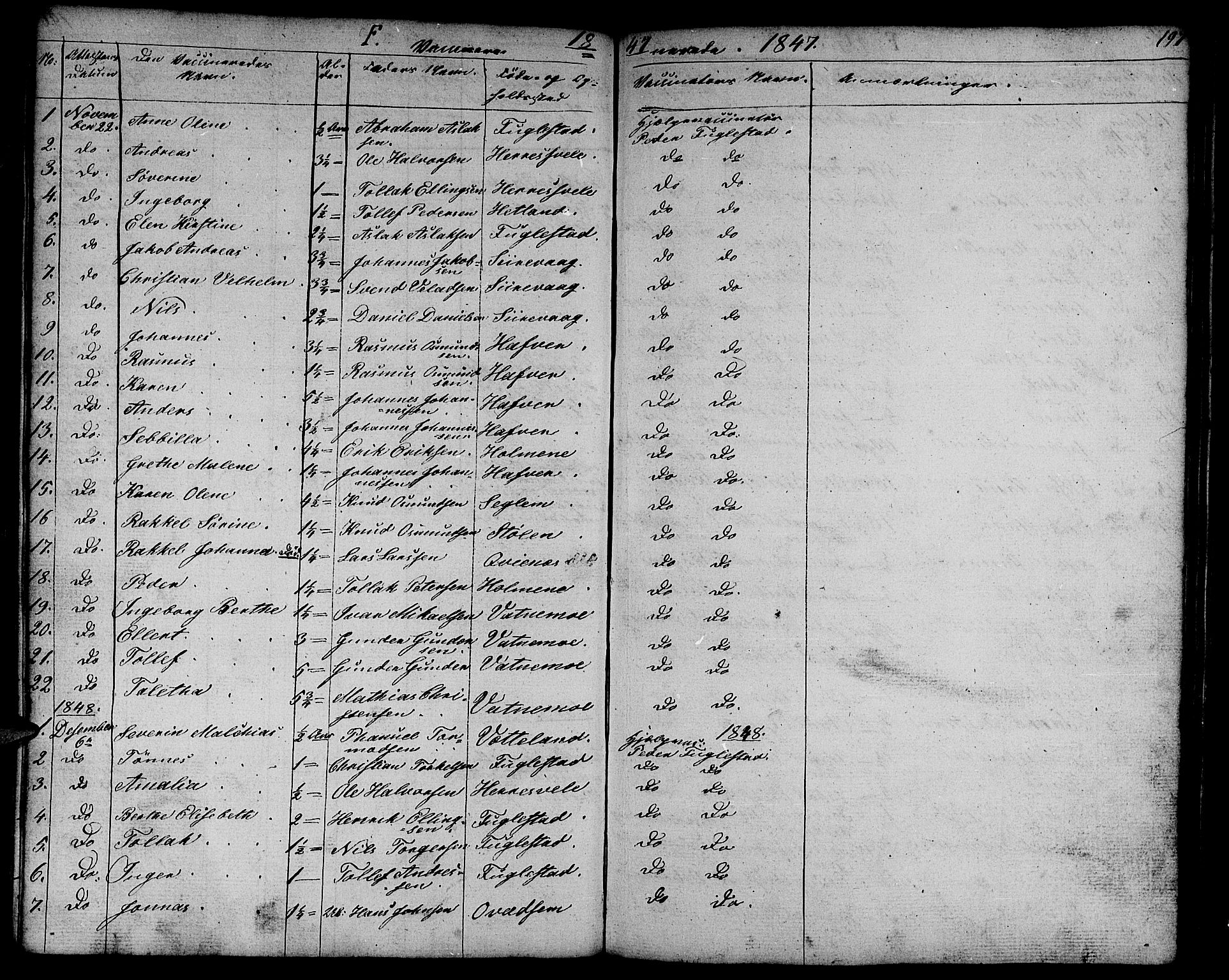 Eigersund sokneprestkontor, SAST/A-101807/S09/L0003: Parish register (copy) no. B 3, 1846-1875, p. 197