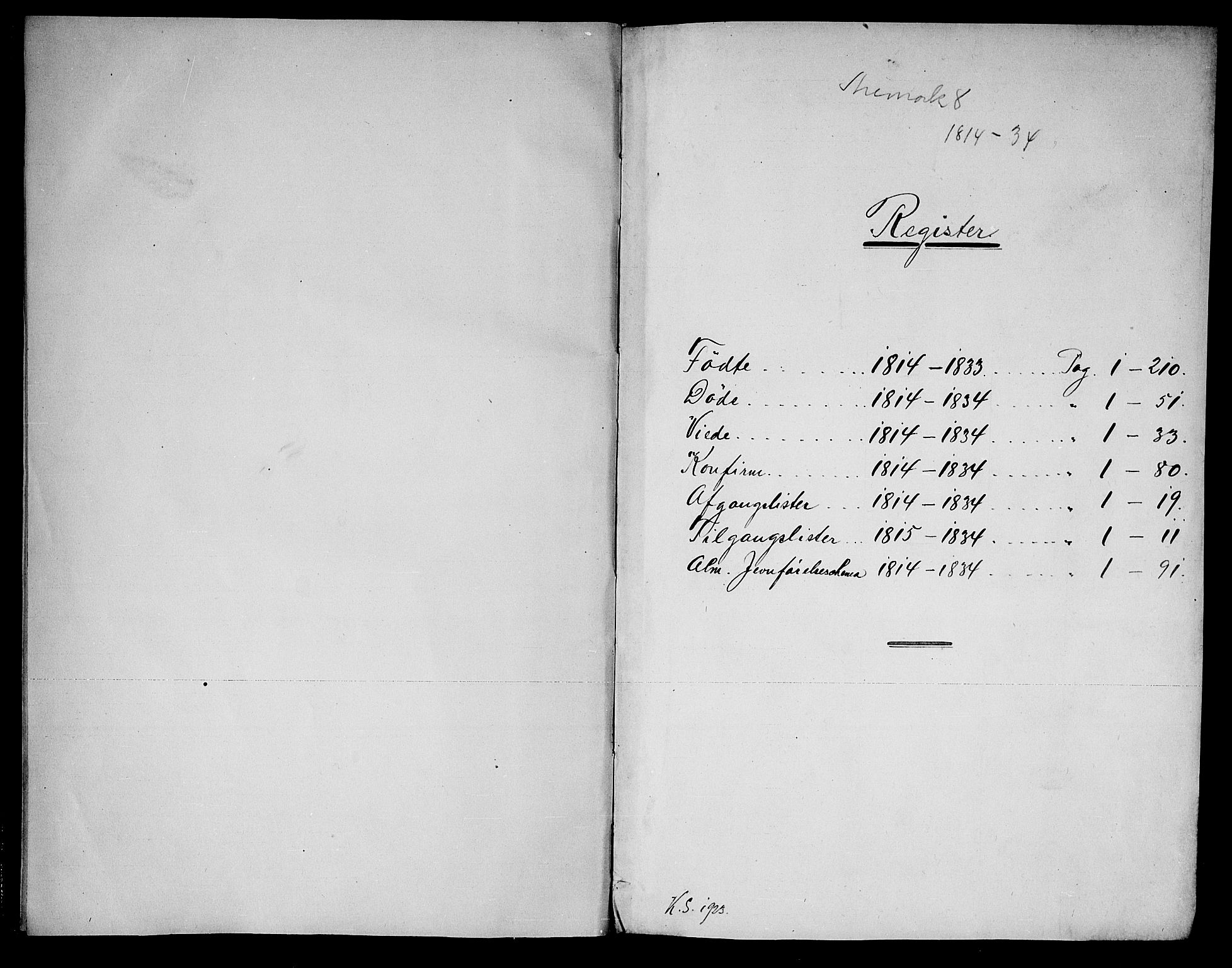 Aremark prestekontor Kirkebøker, AV/SAO-A-10899/G/Ga/L0001: Parish register (copy) no.  I 1, 1814-1834