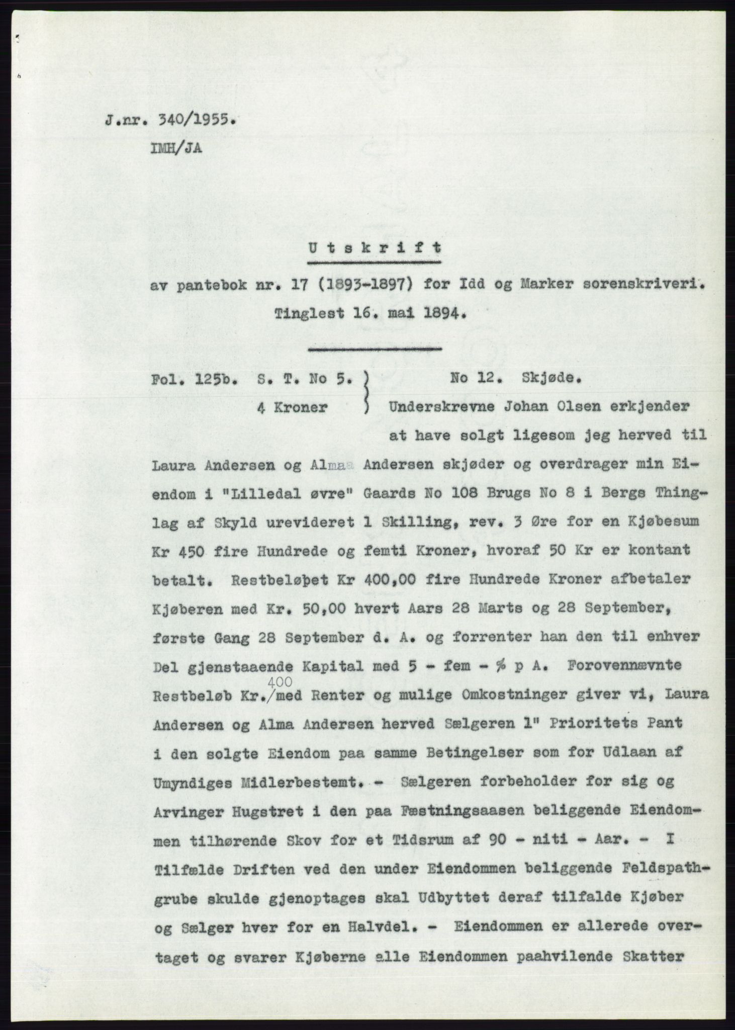 Statsarkivet i Oslo, SAO/A-10621/Z/Zd/L0002: Avskrifter, j.nr 5-691/1955, 1955, p. 276