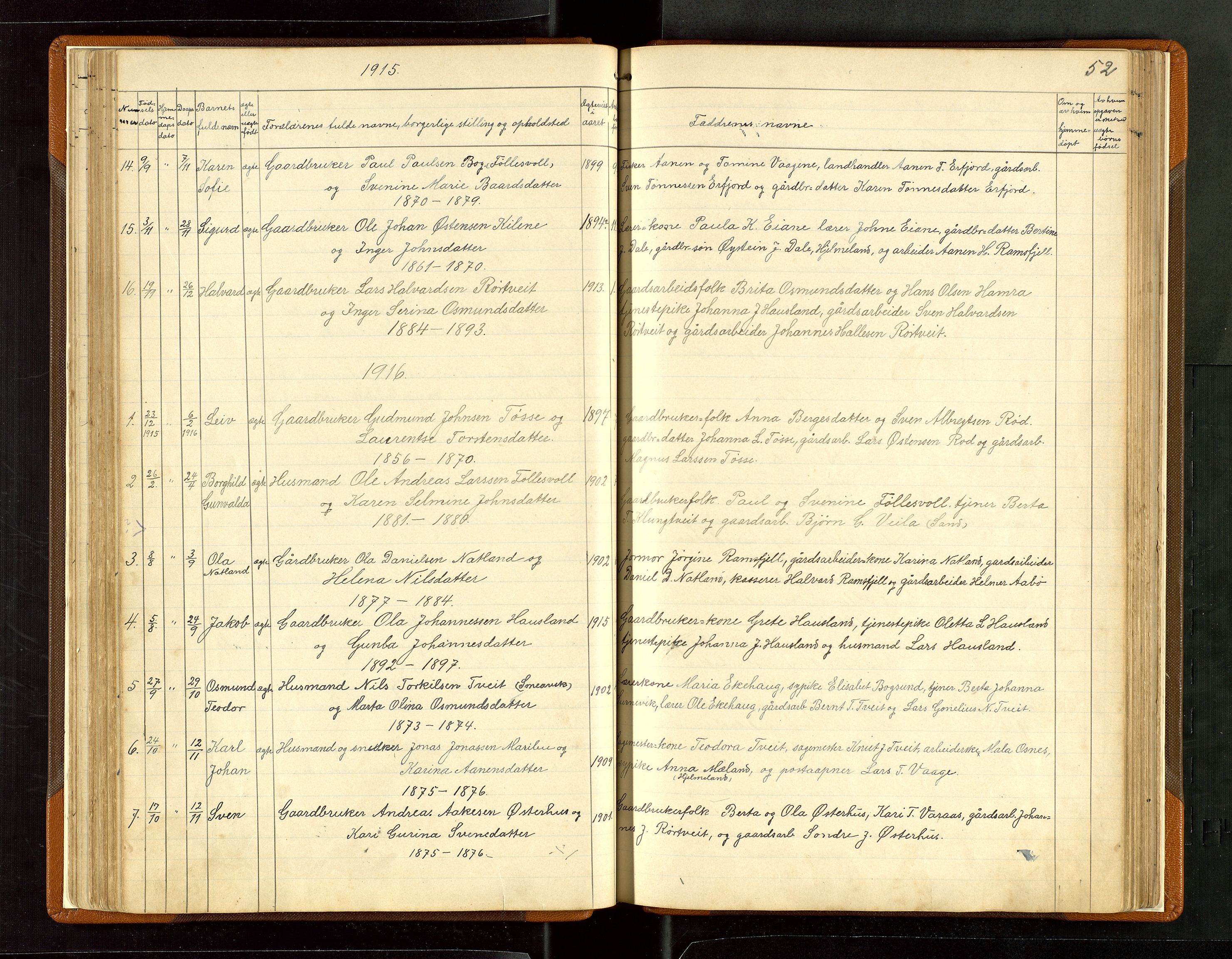 Jelsa sokneprestkontor, AV/SAST-A-101842/01/V: Parish register (copy) no. B 6, 1890-1949, p. 52