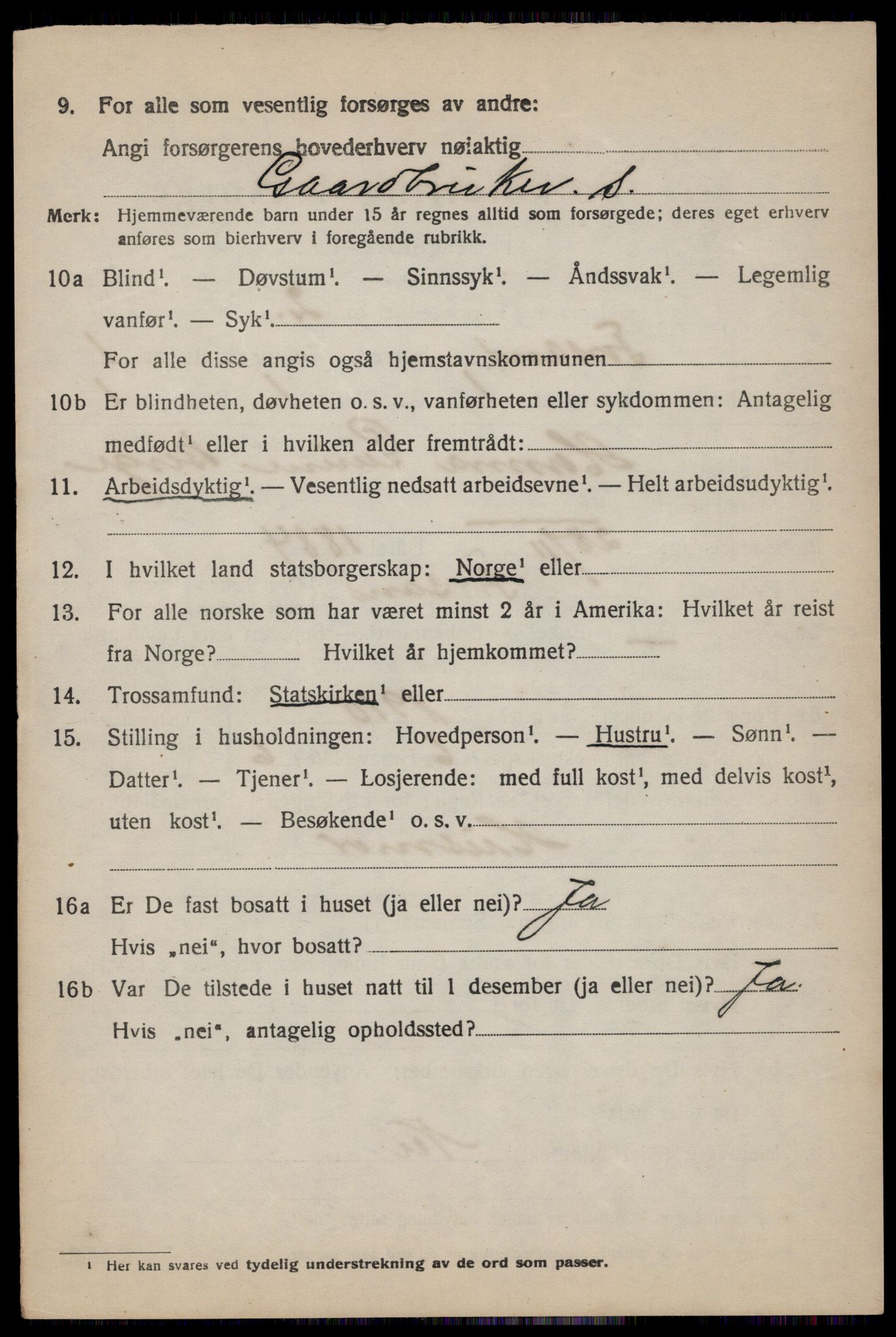 SAST, 1920 census for Forsand, 1920, p. 762