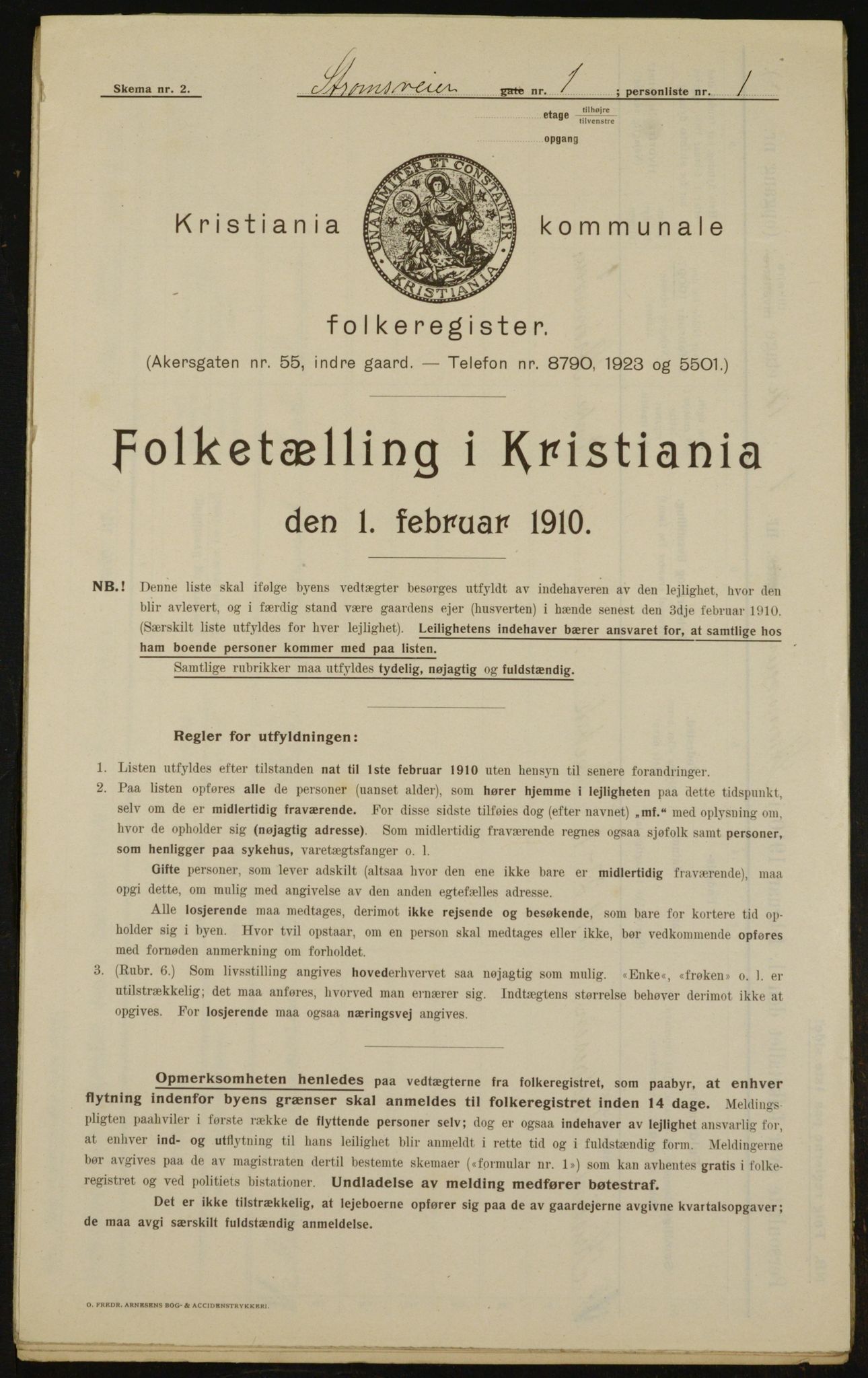 OBA, Municipal Census 1910 for Kristiania, 1910, p. 98652