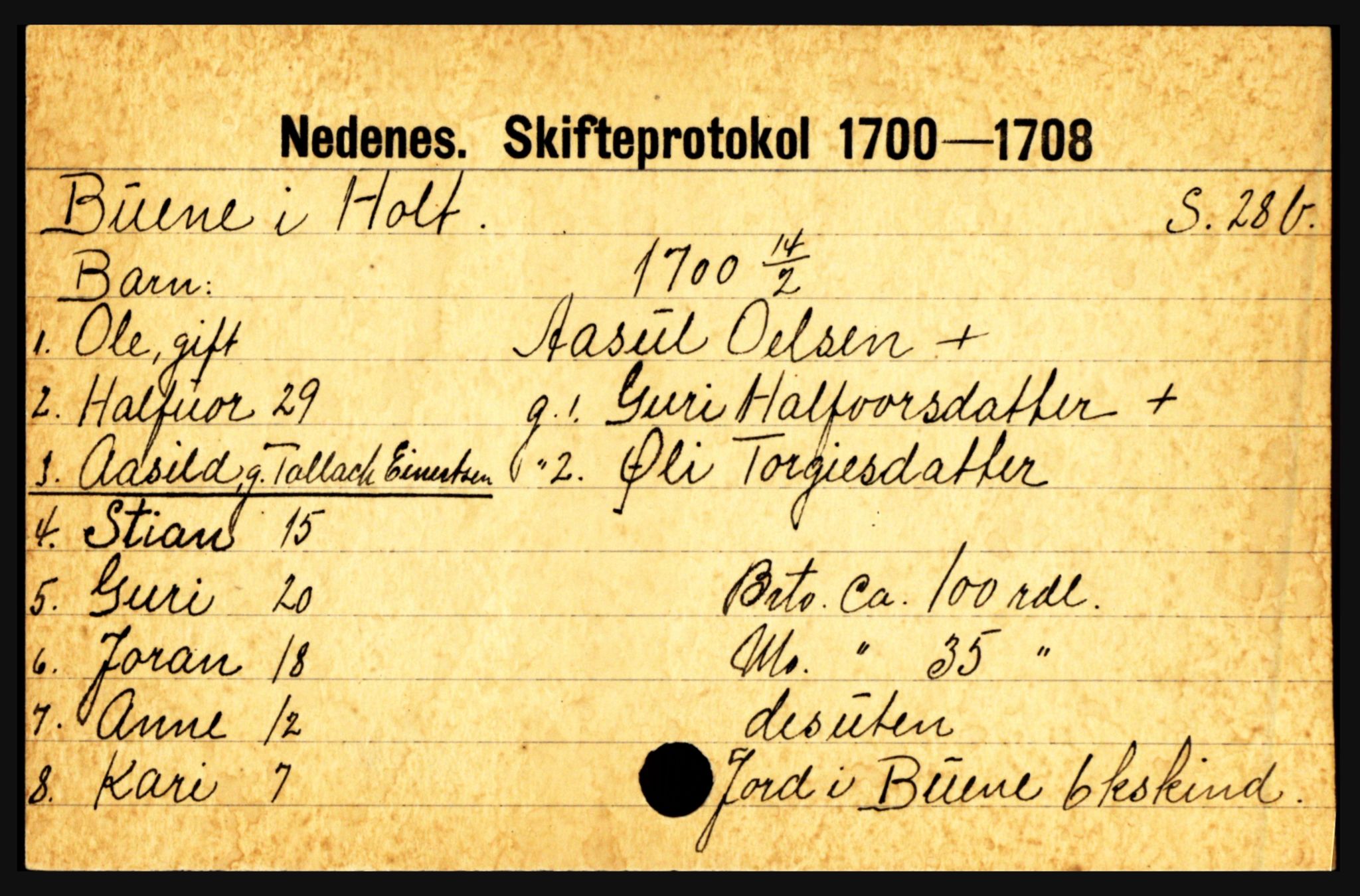 Nedenes sorenskriveri før 1824, AV/SAK-1221-0007/H, p. 4523