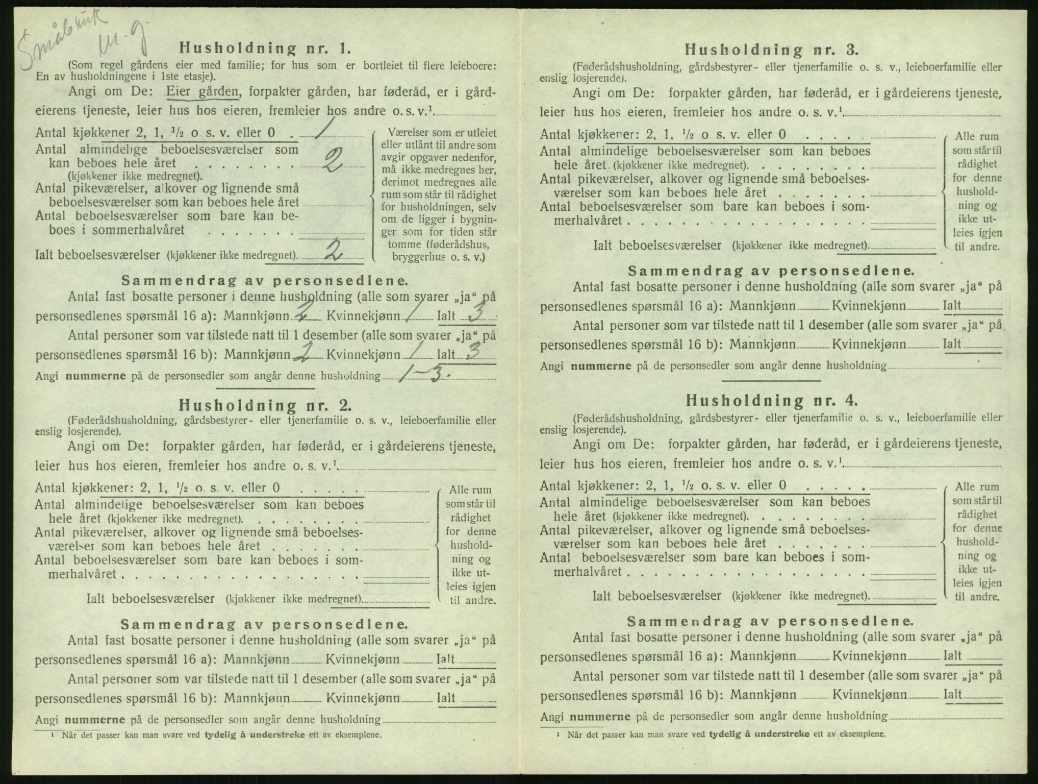 SAT, 1920 census for Borgund, 1920, p. 673