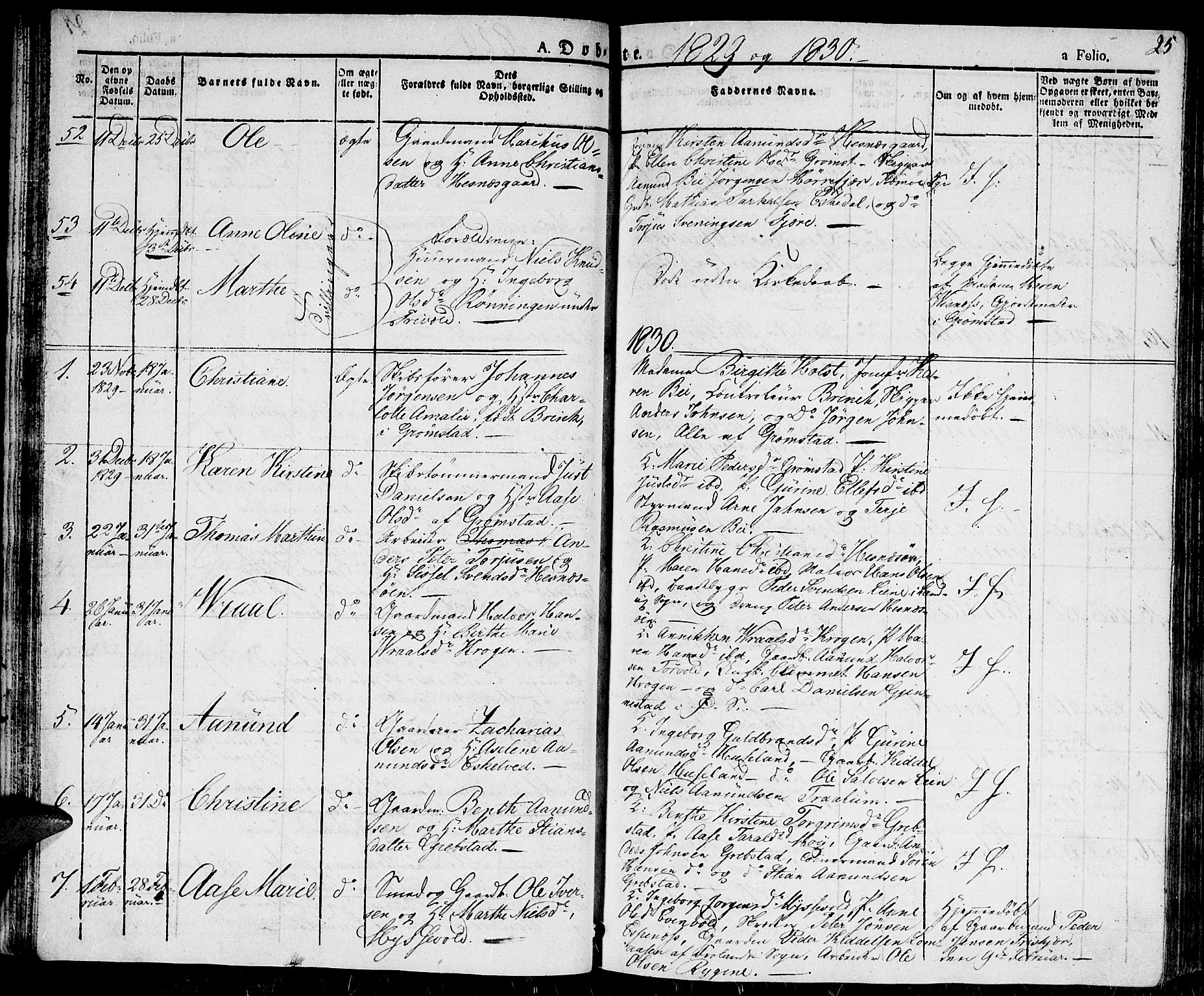Fjære sokneprestkontor, SAK/1111-0011/F/Fa/L0002: Parish register (official) no. A 2, 1827-1839, p. 25
