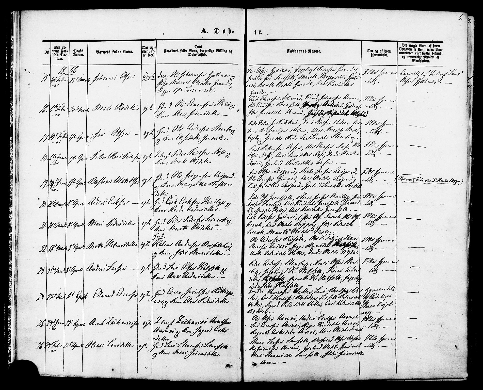 Ministerialprotokoller, klokkerbøker og fødselsregistre - Møre og Romsdal, AV/SAT-A-1454/592/L1027: Parish register (official) no. 592A05, 1865-1878, p. 6