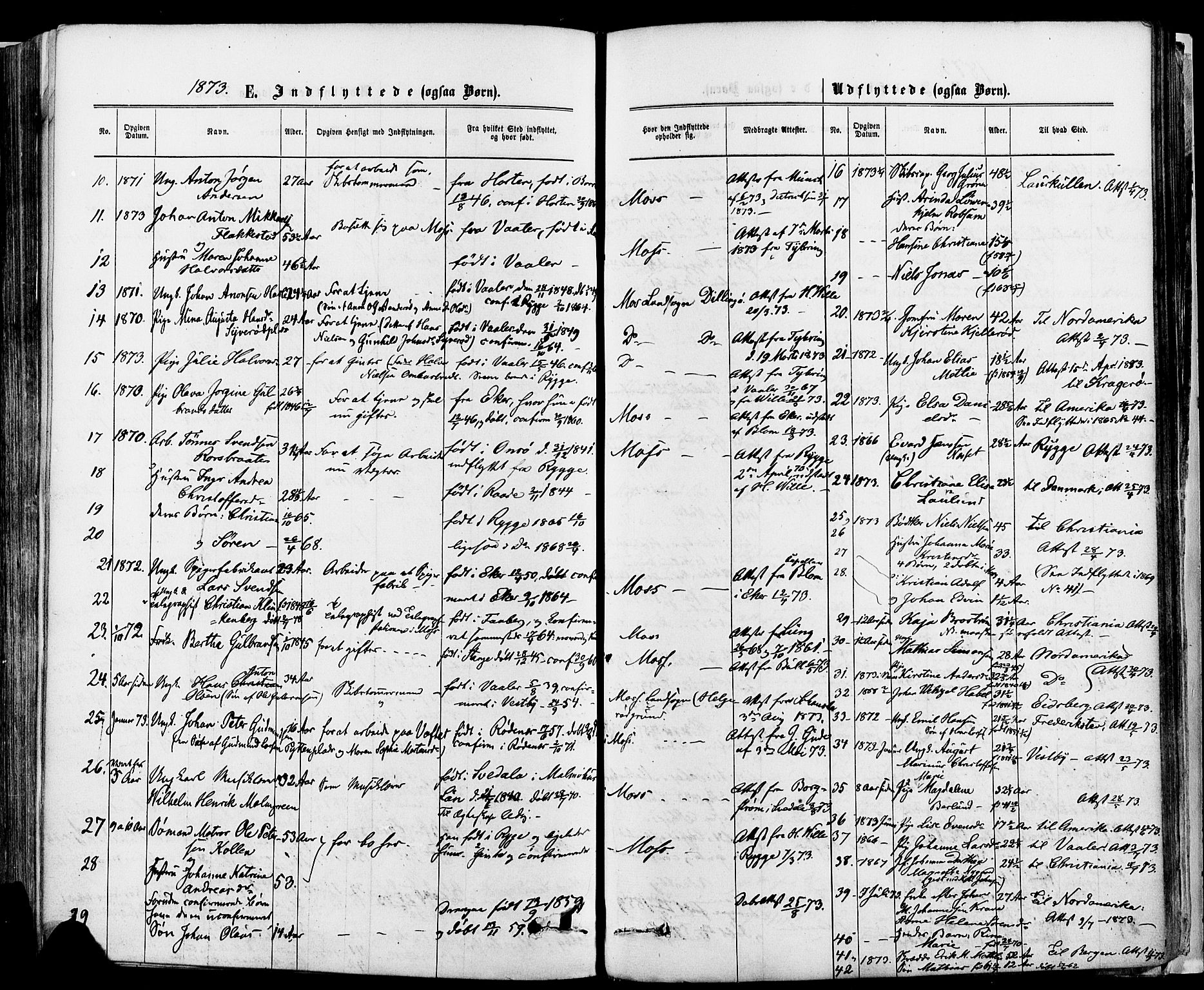 Moss prestekontor Kirkebøker, AV/SAO-A-2003/F/Fa/L0010: Parish register (official) no. I 10, 1870-1877