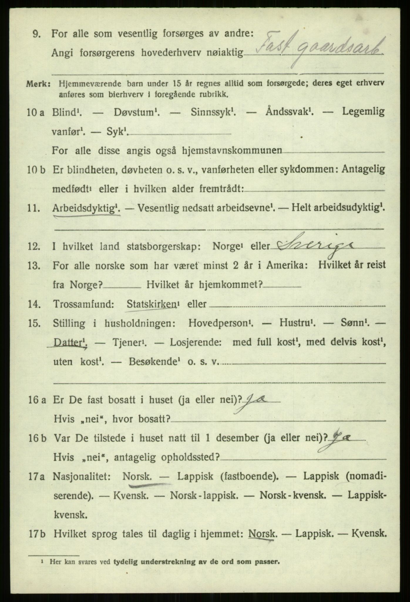 SATØ, 1920 census for Kvæfjord, 1920, p. 7490