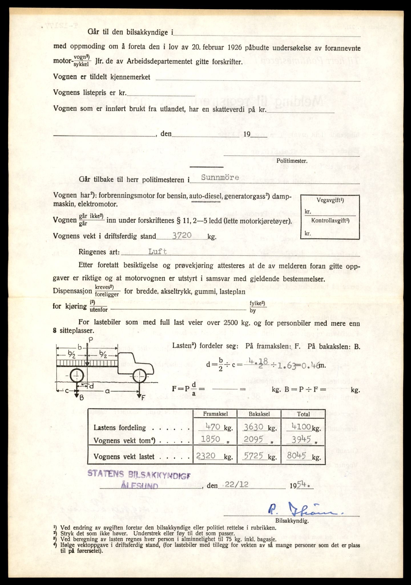 Møre og Romsdal vegkontor - Ålesund trafikkstasjon, AV/SAT-A-4099/F/Fe/L0033: Registreringskort for kjøretøy T 12151 - T 12474, 1927-1998, p. 650