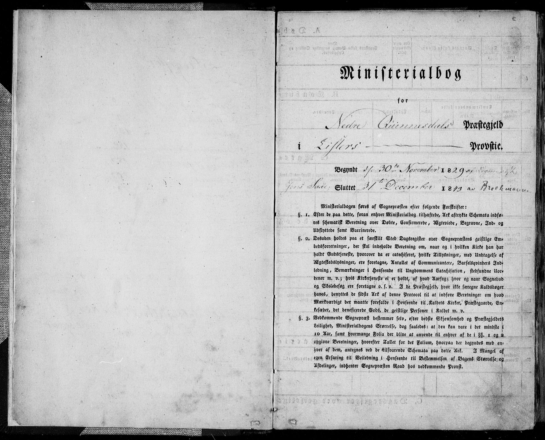 Kvinesdal sokneprestkontor, SAK/1111-0026/F/Fa/Fab/L0004: Parish register (official) no. A 4, 1829-1843