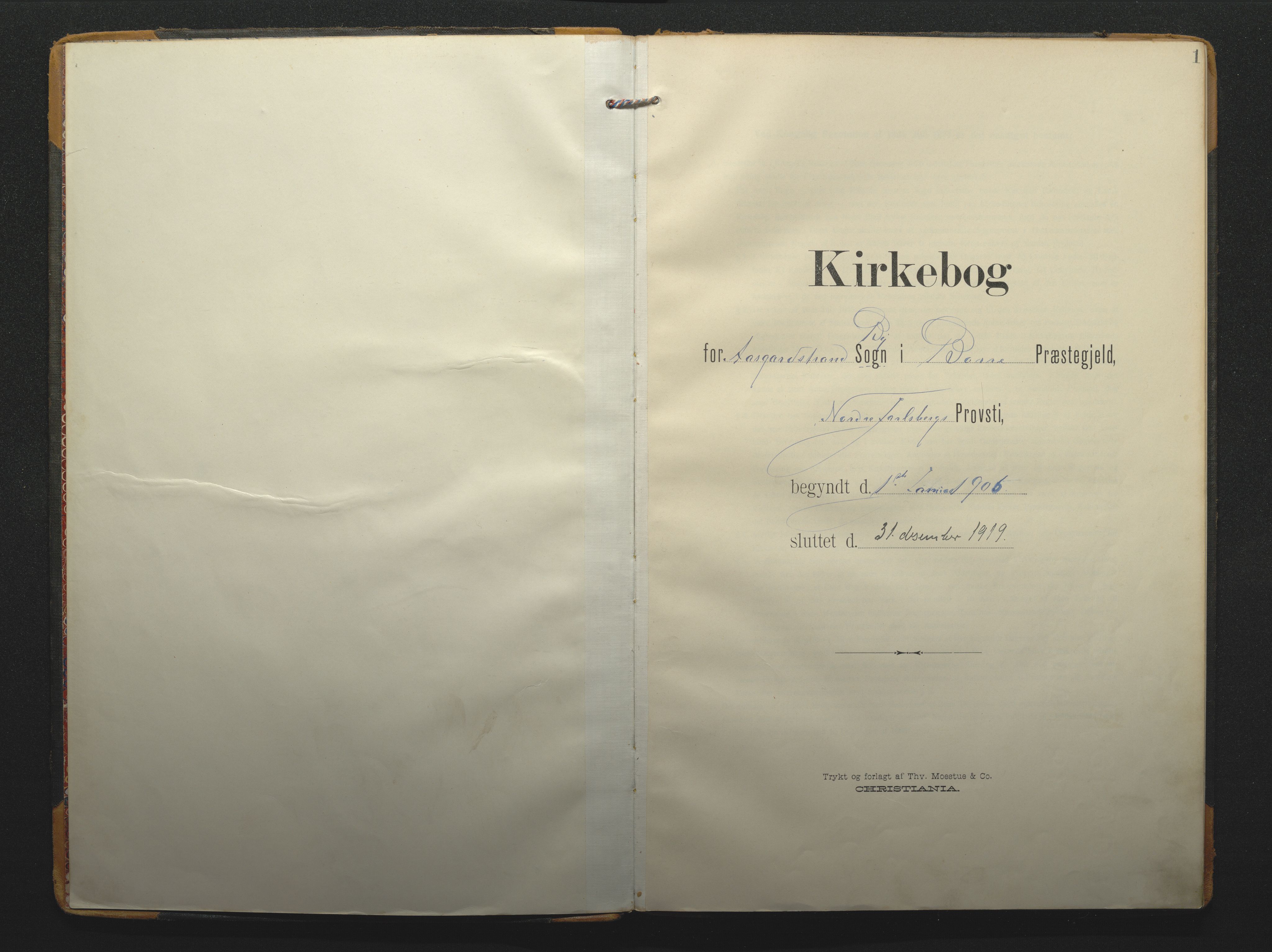 Borre kirkebøker, AV/SAKO-A-338/F/Fb/L0003: Parish register (official) no. II 3, 1906-1919