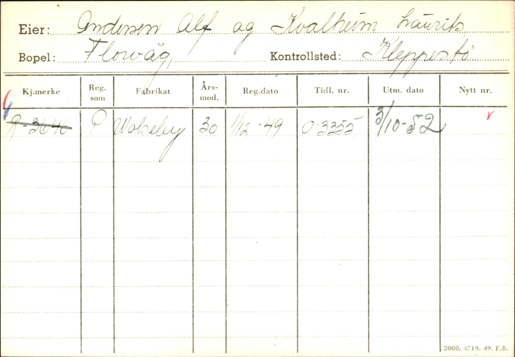 Statens vegvesen, Hordaland vegkontor, AV/SAB-A-5201/2/Ha/L0001: R-eierkort A, 1920-1971, p. 944