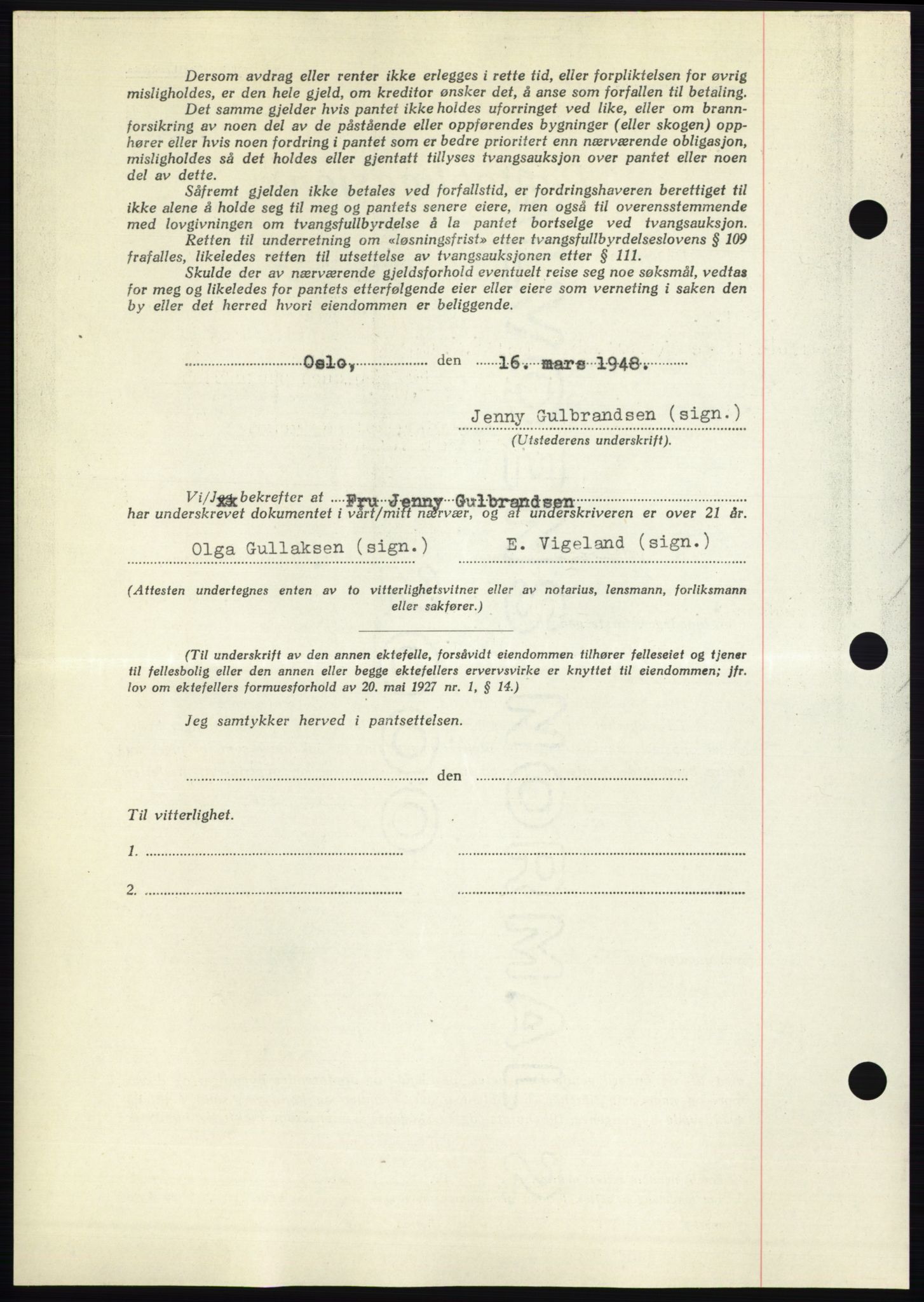 Moss sorenskriveri, AV/SAO-A-10168: Mortgage book no. B20, 1948-1948, Diary no: : 3131/1948