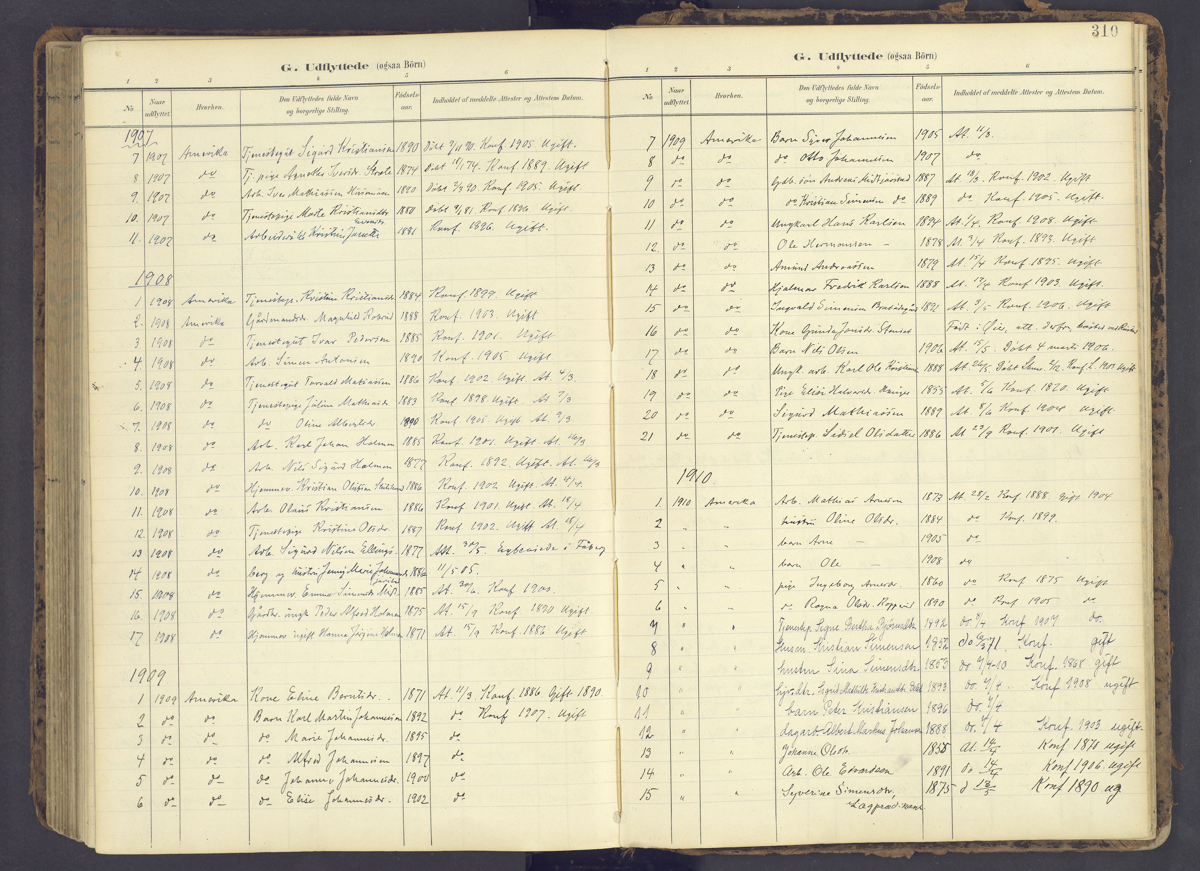 Fåberg prestekontor, SAH/PREST-086/H/Ha/Haa/L0012: Parish register (official) no. 12, 1899-1915, p. 310