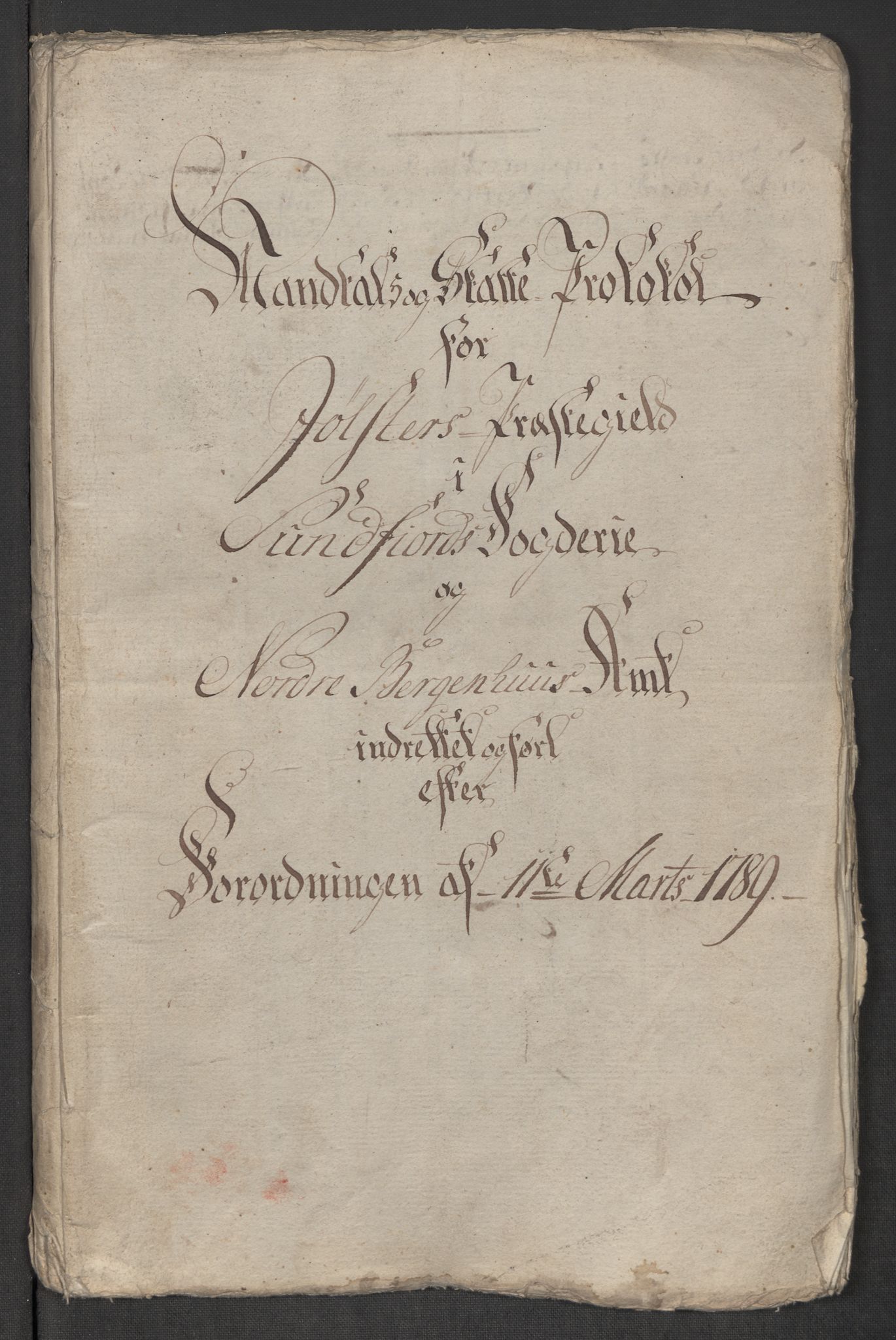 Rentekammeret inntil 1814, Reviderte regnskaper, Mindre regnskaper, RA/EA-4068/Rf/Rfe/L0048: Sunnfjord og Nordfjord fogderier, 1789, p. 103