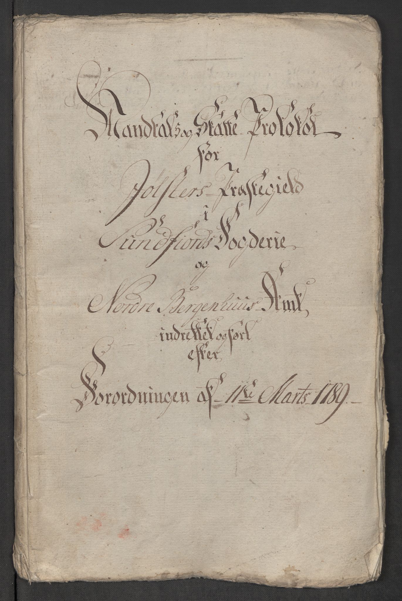 Rentekammeret inntil 1814, Reviderte regnskaper, Mindre regnskaper, AV/RA-EA-4068/Rf/Rfe/L0048: Sunnfjord og Nordfjord fogderier, 1789, p. 103