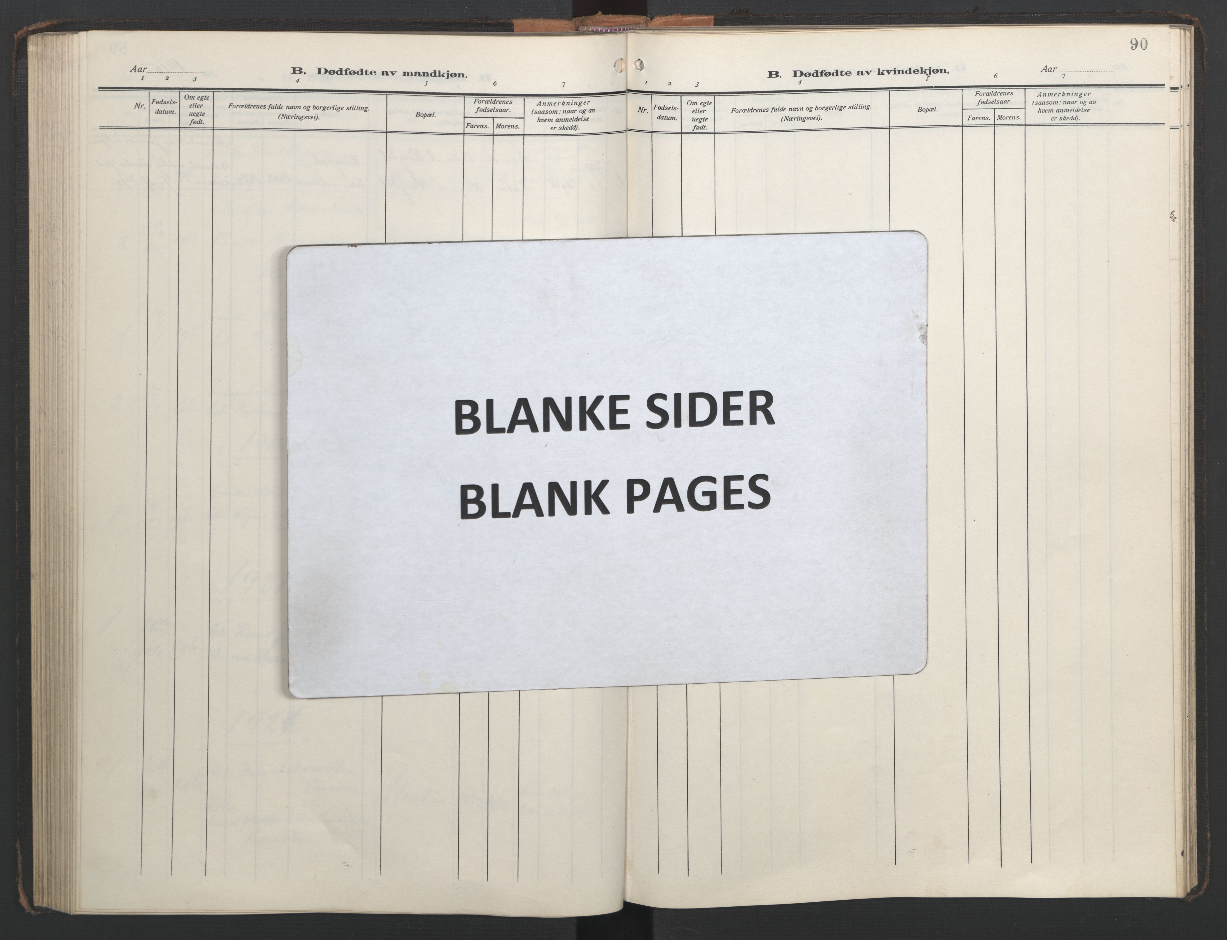 Ministerialprotokoller, klokkerbøker og fødselsregistre - Møre og Romsdal, SAT/A-1454/517/L0232: Parish register (copy) no. 517C05, 1910-1946, p. 90