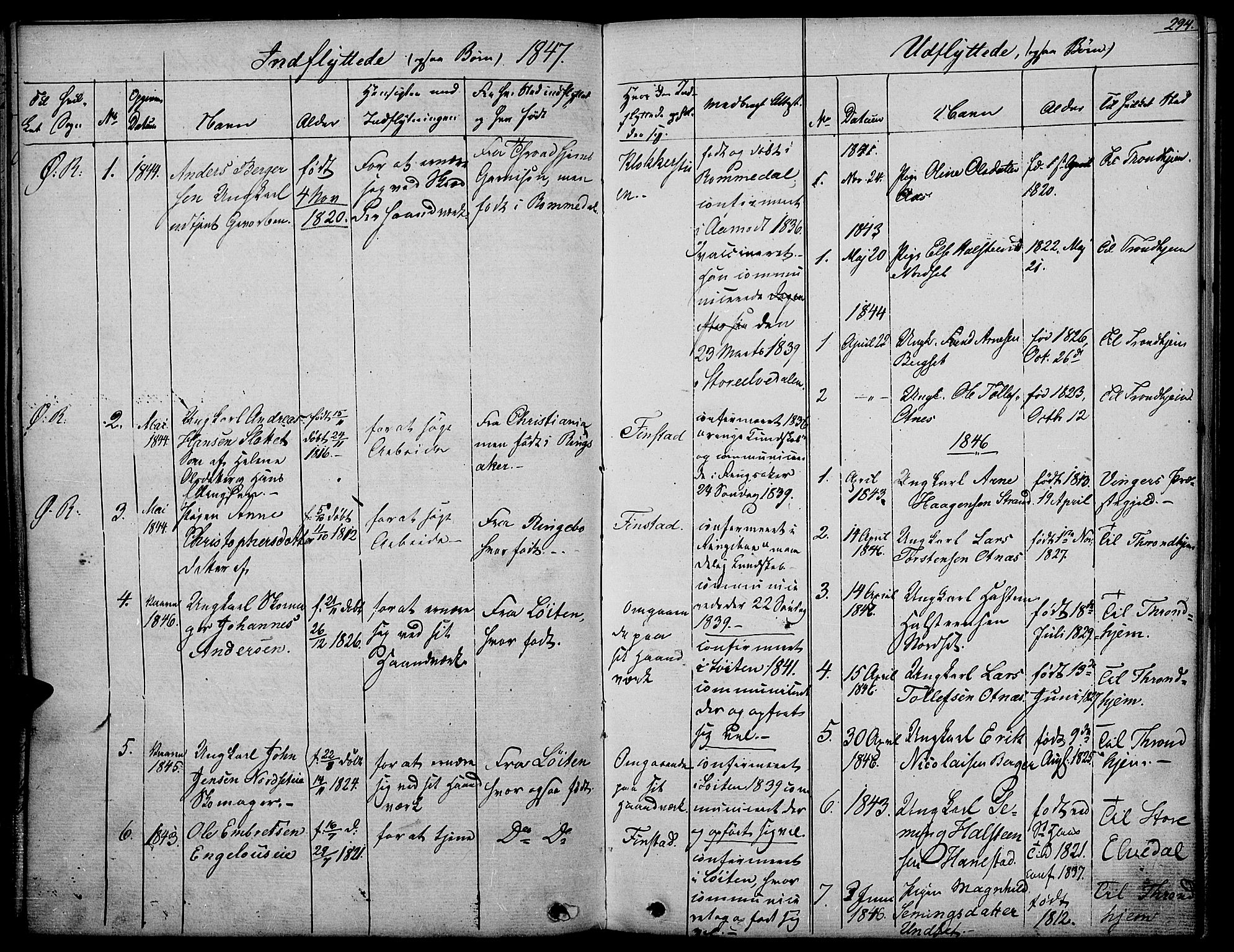 Rendalen prestekontor, SAH/PREST-054/H/Ha/Haa/L0004: Parish register (official) no. 4, 1829-1852, p. 294