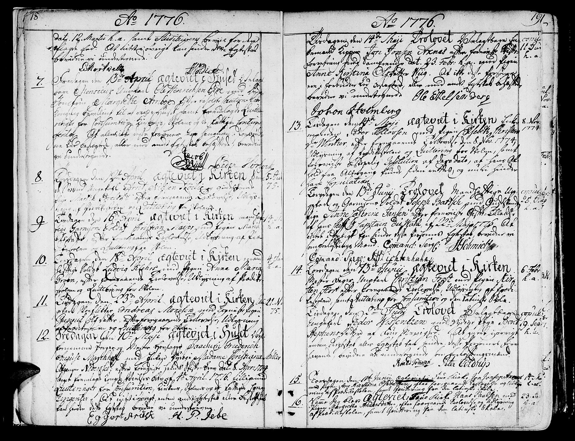 Ministerialprotokoller, klokkerbøker og fødselsregistre - Sør-Trøndelag, SAT/A-1456/602/L0105: Parish register (official) no. 602A03, 1774-1814, p. 18-19
