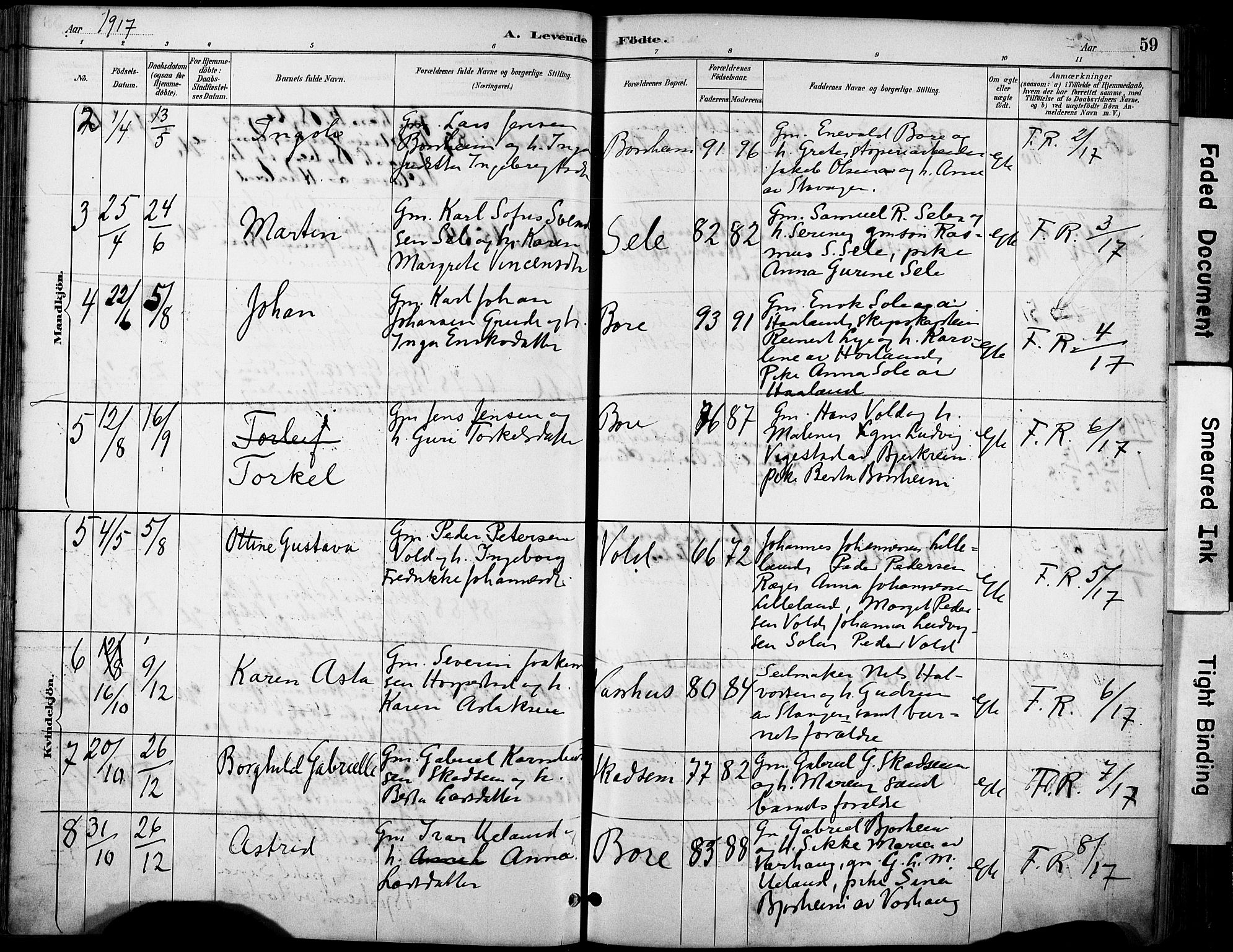 Klepp sokneprestkontor, SAST/A-101803/001/3/30BA/L0008: Parish register (official) no. A 9, 1886-1919, p. 59