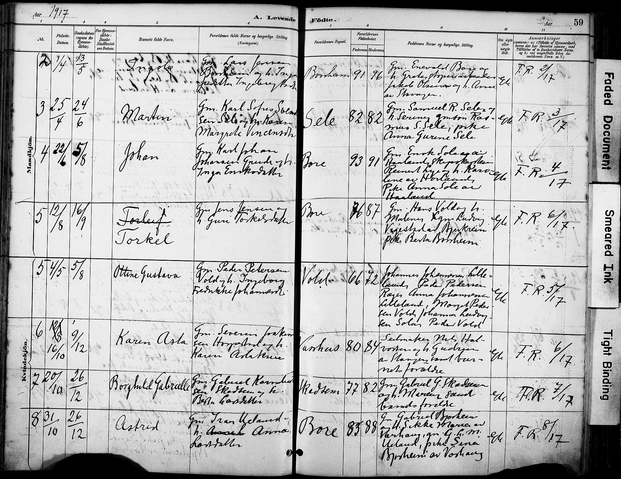 Klepp sokneprestkontor, AV/SAST-A-101803/001/3/30BA/L0008: Parish register (official) no. A 9, 1886-1919, p. 59