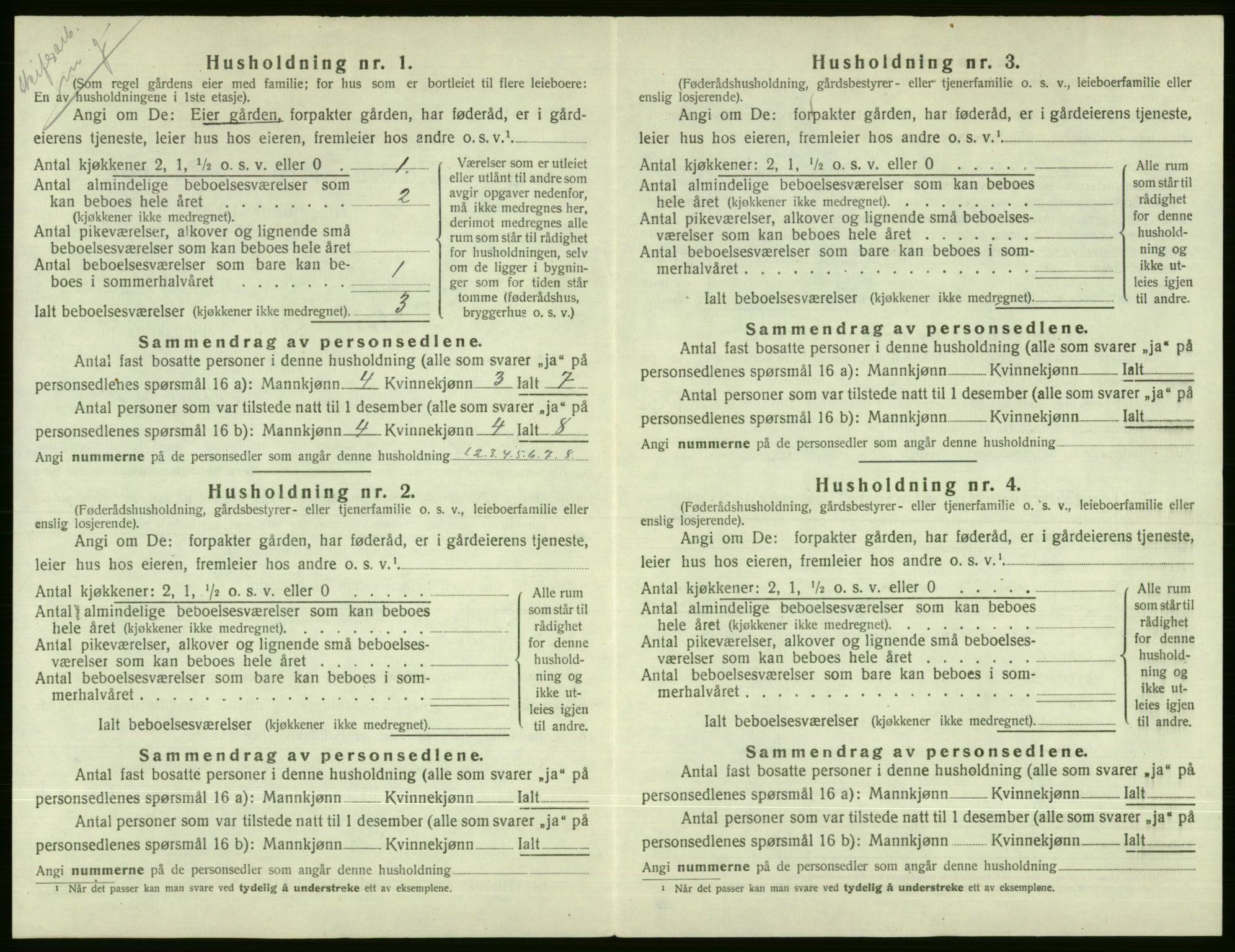 SAB, 1920 census for Voss, 1920, p. 2006