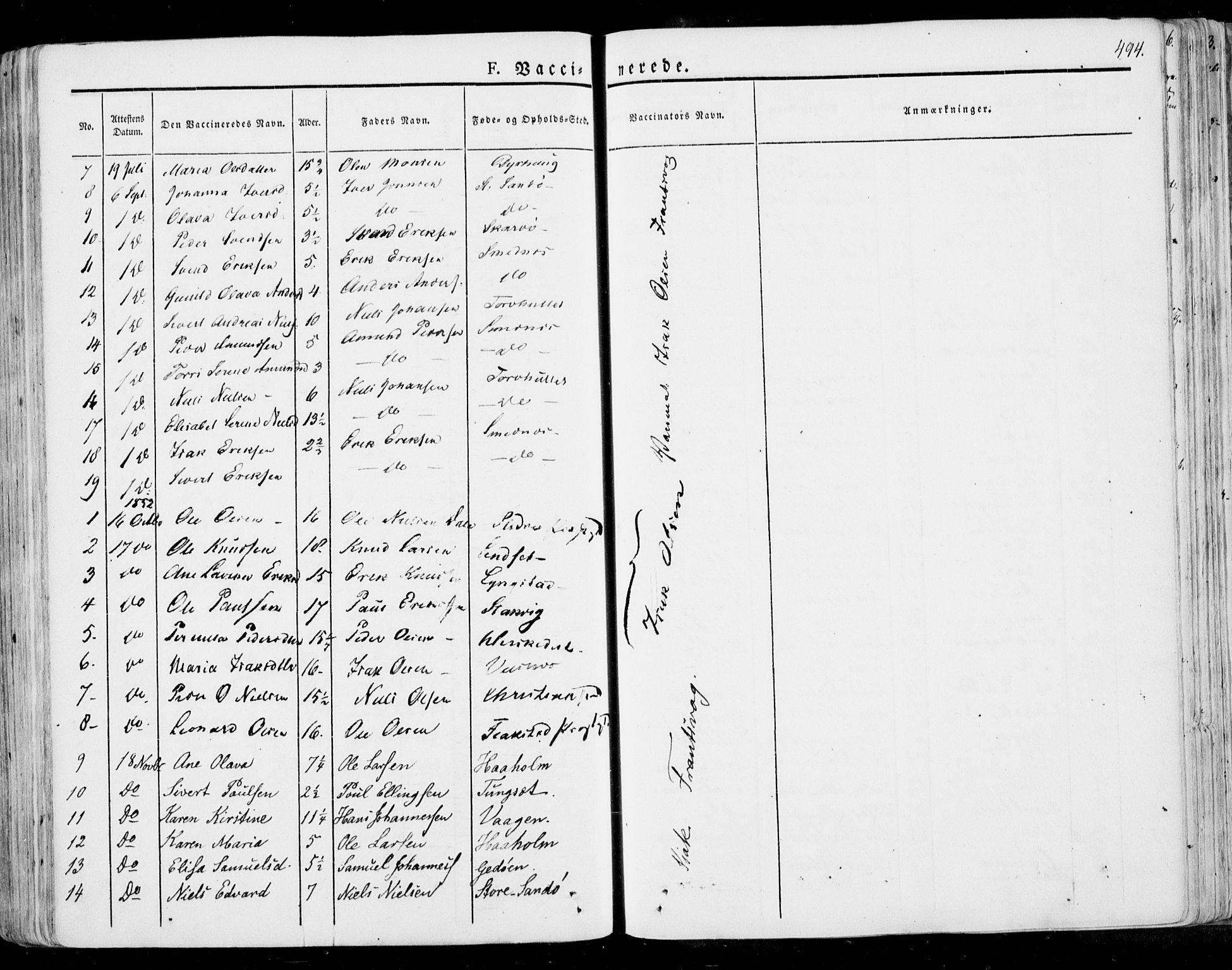 Ministerialprotokoller, klokkerbøker og fødselsregistre - Møre og Romsdal, SAT/A-1454/568/L0803: Parish register (official) no. 568A10, 1830-1853, p. 494