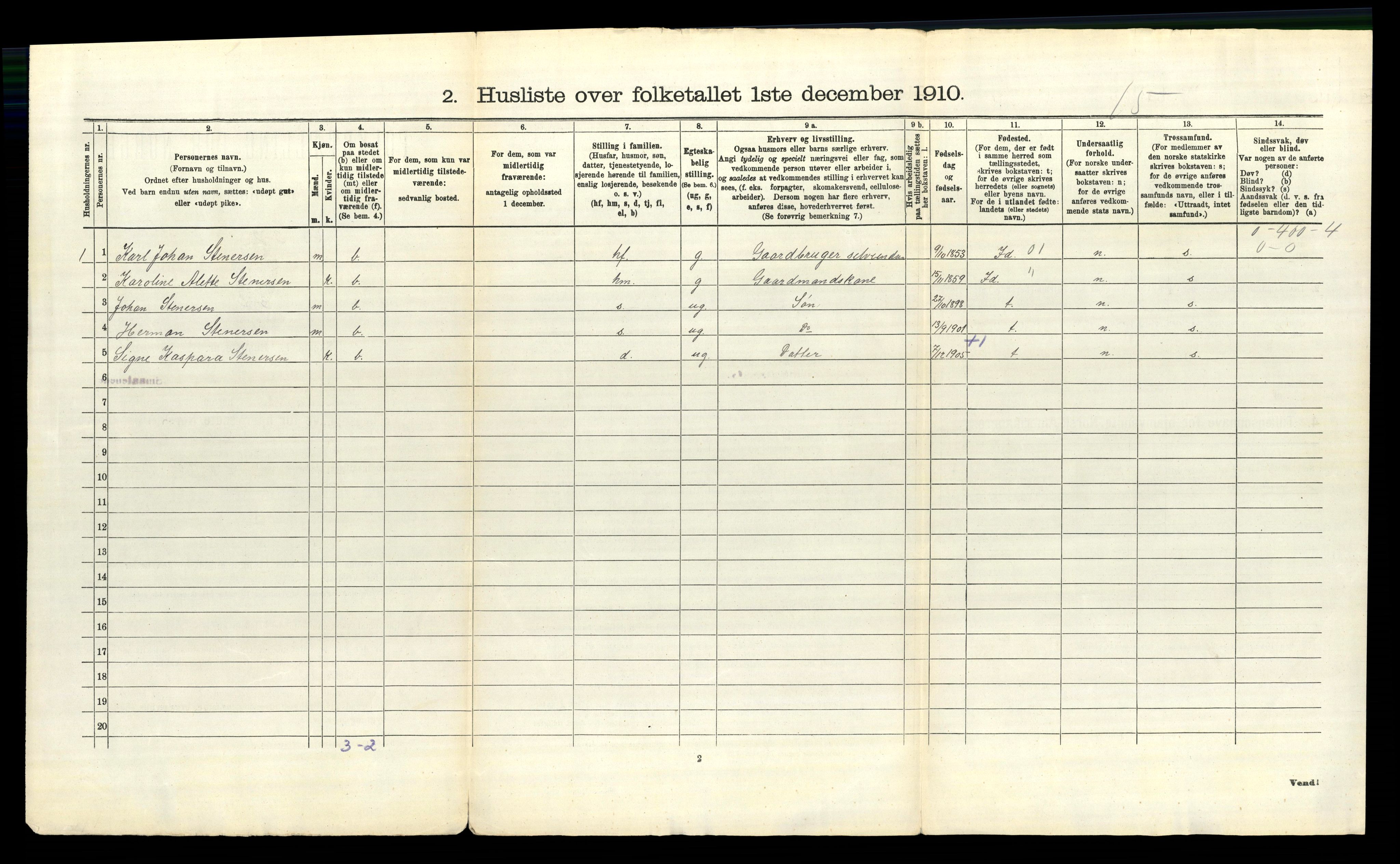 RA, 1910 census for Berg, 1910, p. 48