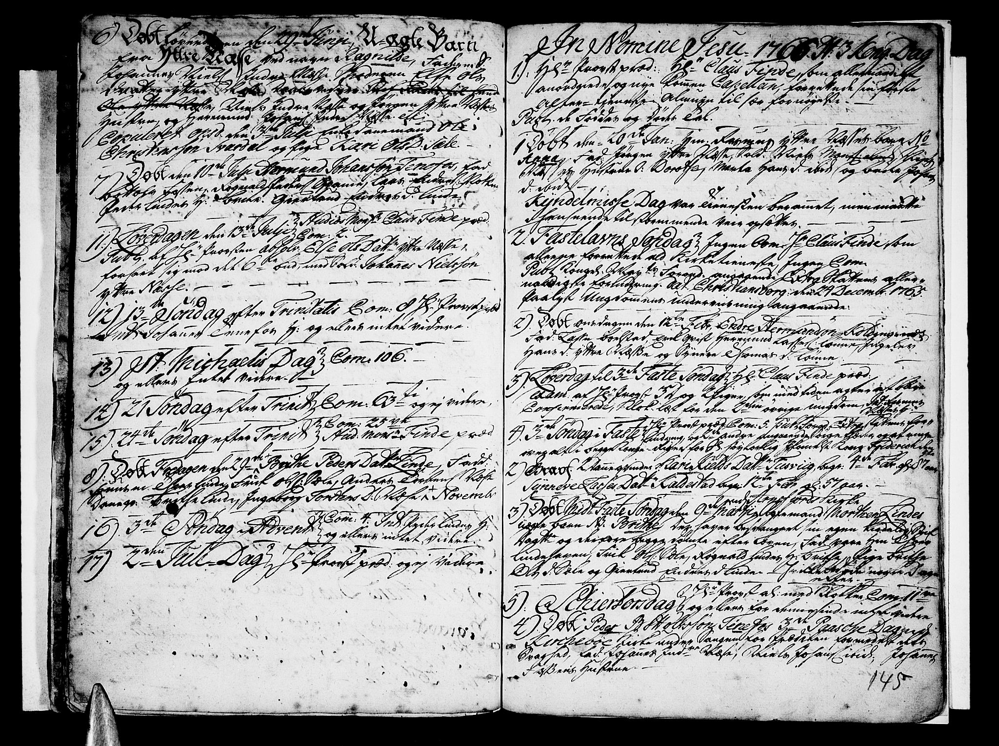 Vik sokneprestembete, SAB/A-81501: Parish register (official) no. A 3 /4, 1755-1771, p. 145